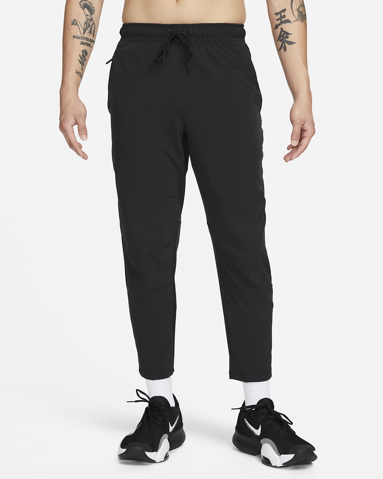 Nike Men's Large Straight Leg Sweatpants Gray Dri-fit