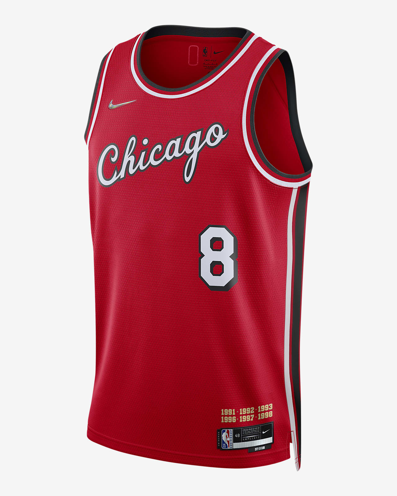 Chicago Bulls City Edition Nike Dri-FIT NBA Swingman Trikot