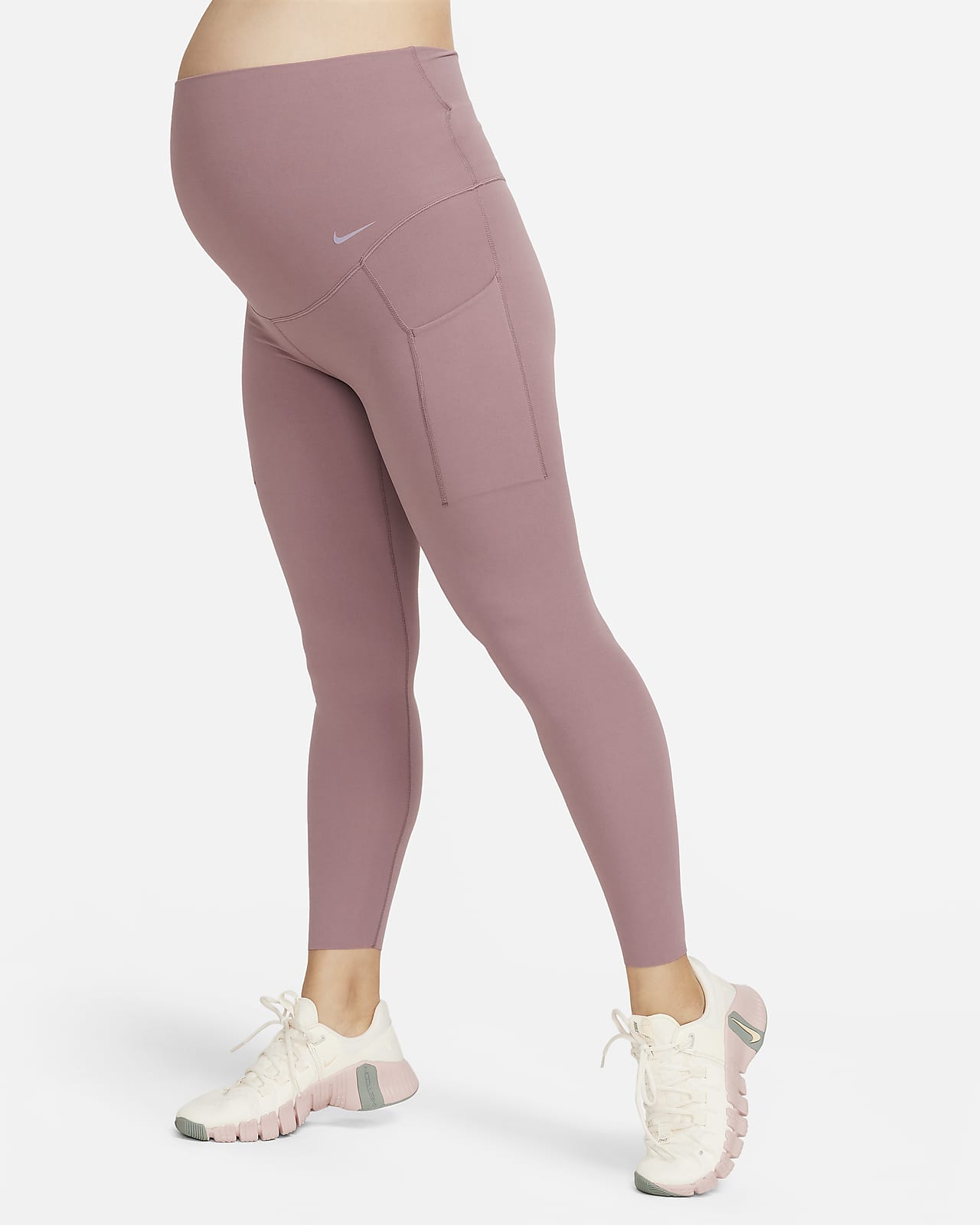 Nike Zenvy (M) 女款輕柔支撐型高腰九分內搭褲(孕婦系列)。Nike TW