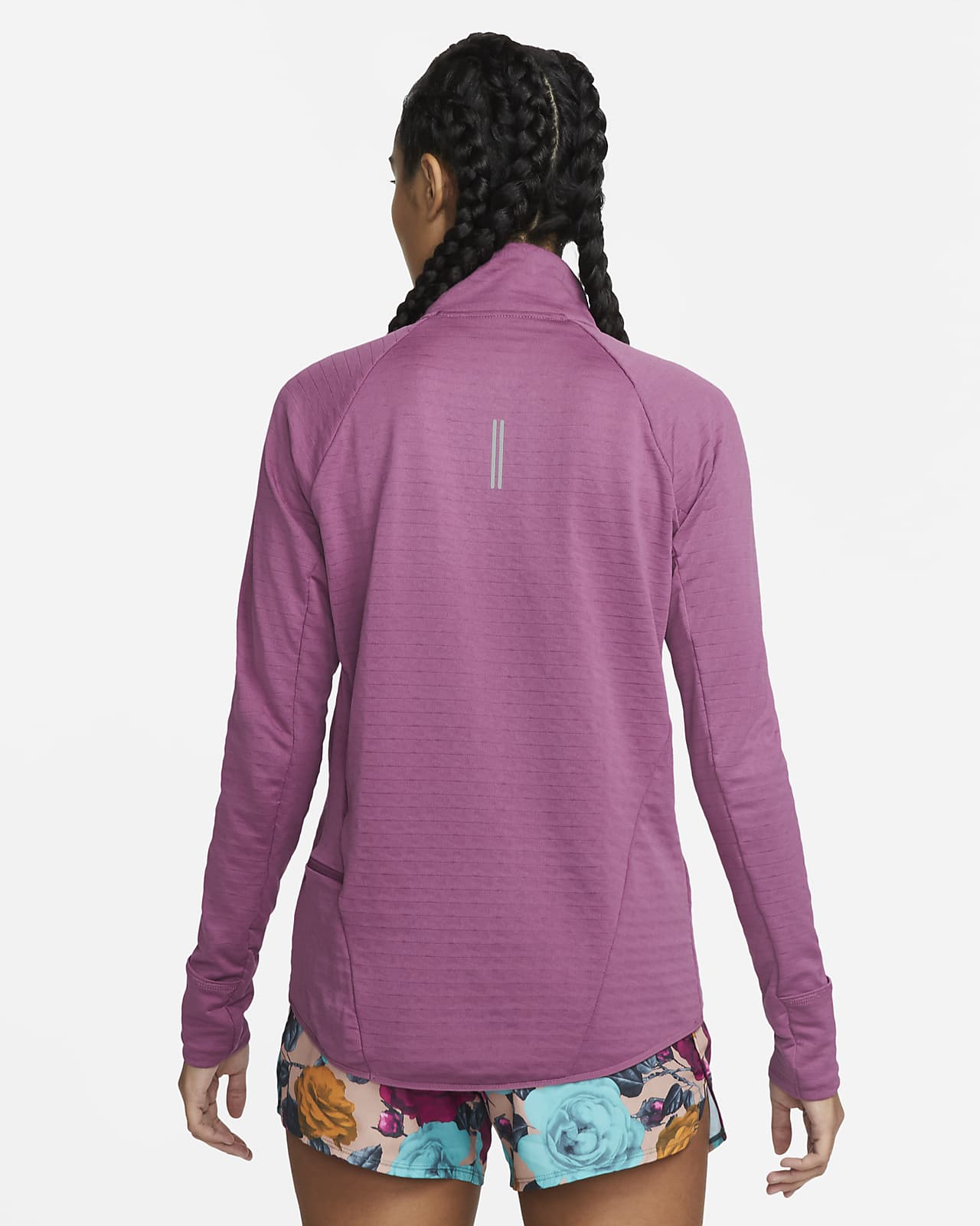 nike womens zip running top