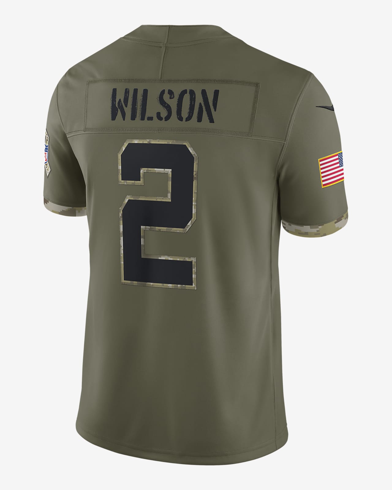 Men's Nike Zach Wilson Olive New York Jets 2022 Salute to Service Limited Jersey Size: Large