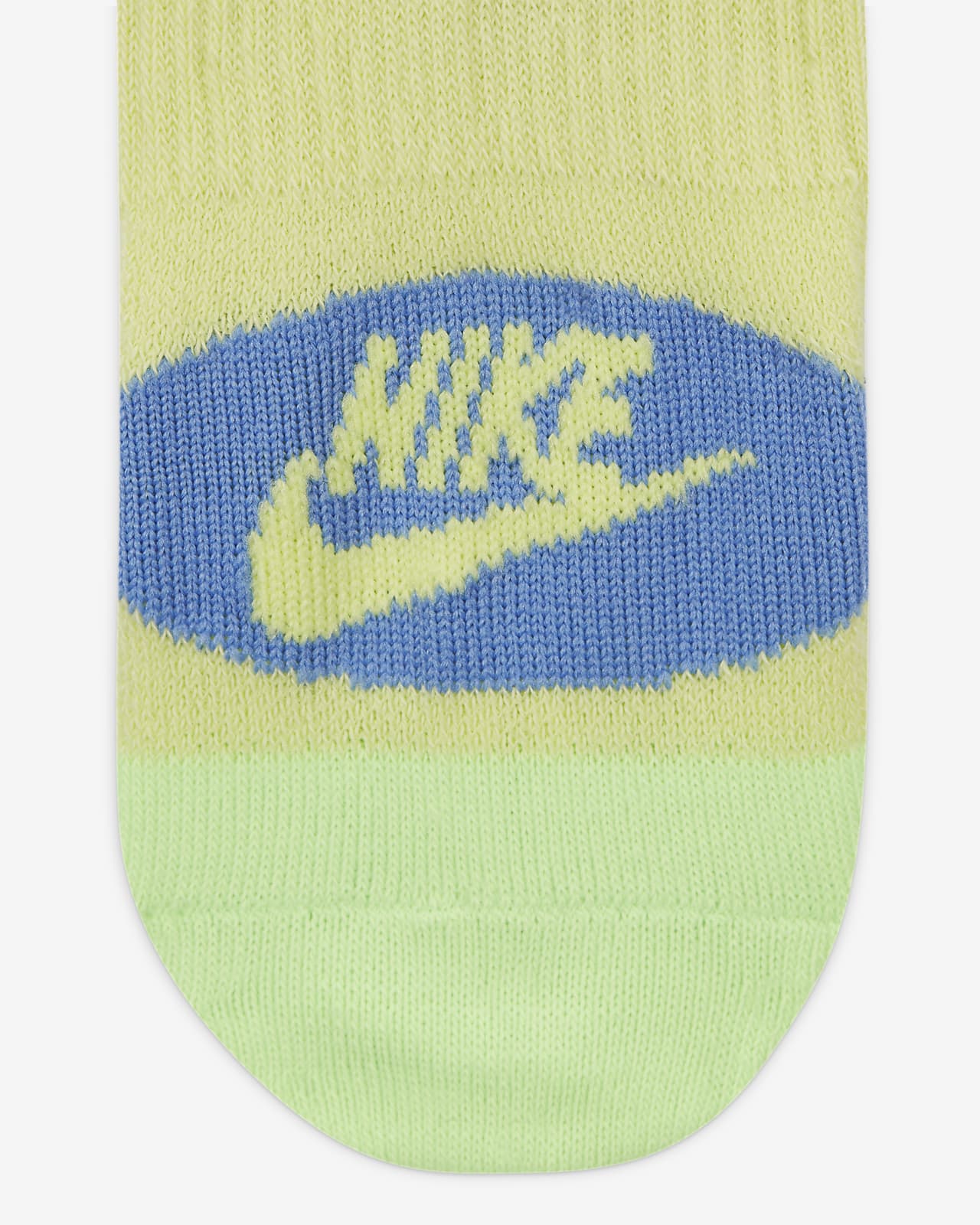 Un par de calcetines deportivos de color amarillo brillante