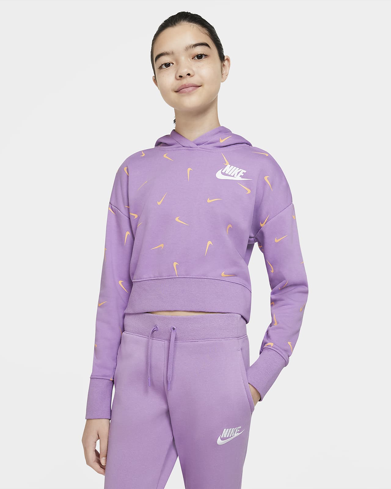 nike cropped hoodie