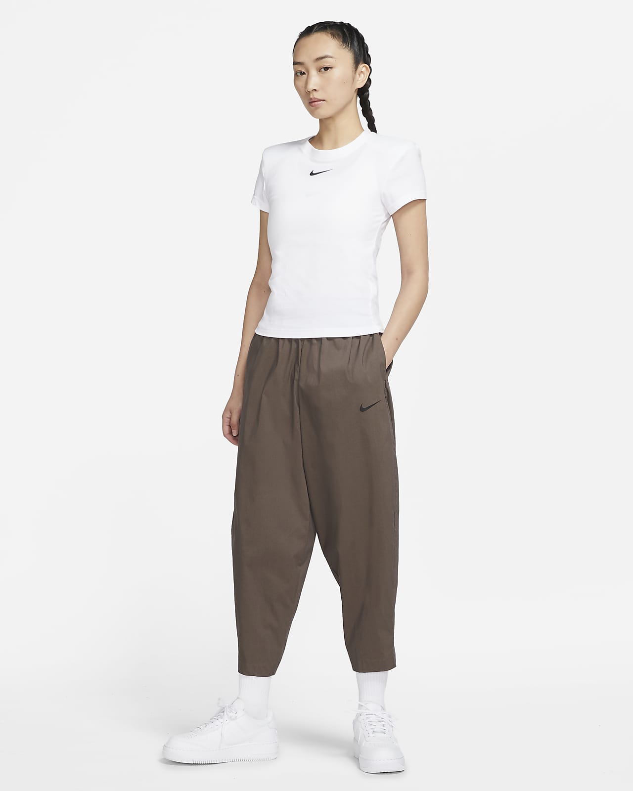 Nike公式 ナイキ スポーツウェア エッセンシャル ウィメンズ ハイライズ カーブ パンツ オンラインストア 通販サイト