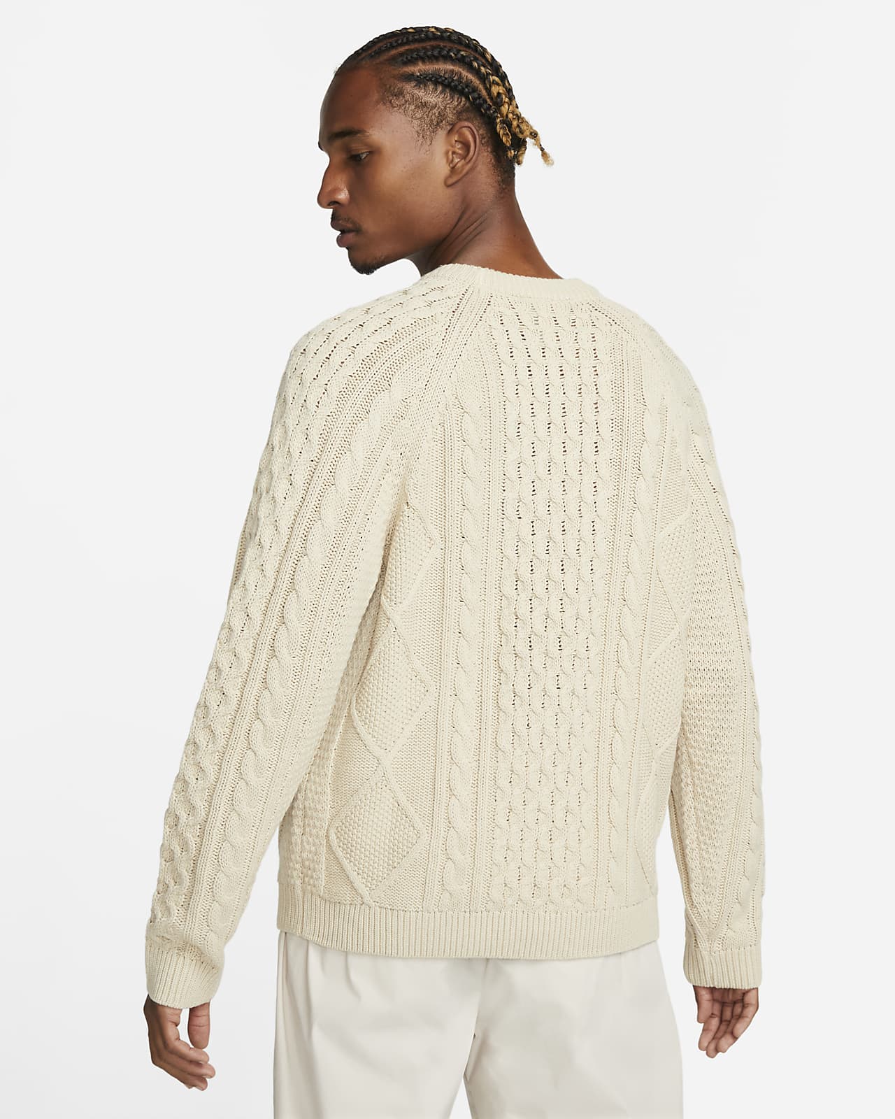 Suéter de cuello alto de tejido Knit trenzado para hombre Nike Life