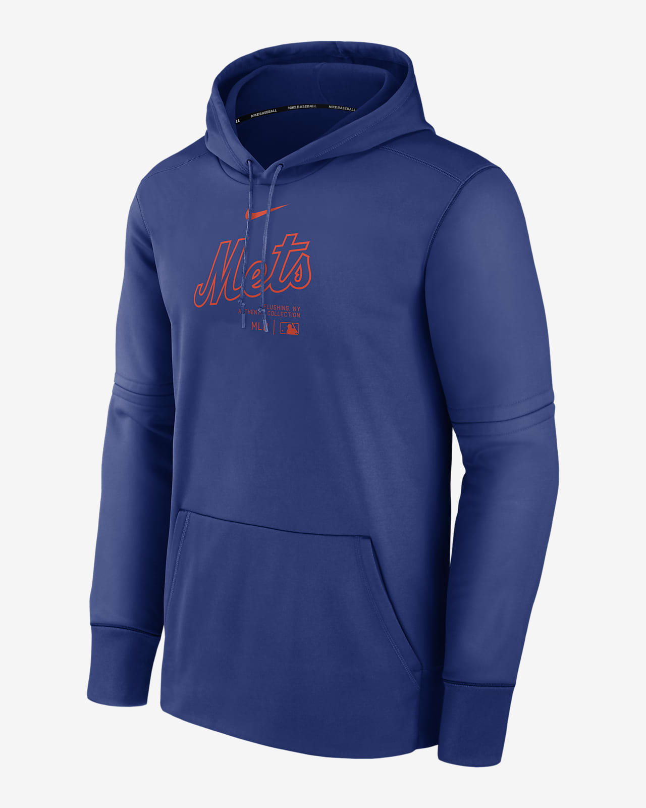 New York Mets Authentic Collection Practice Men's Nike Therma MLB Pullover Hoodie