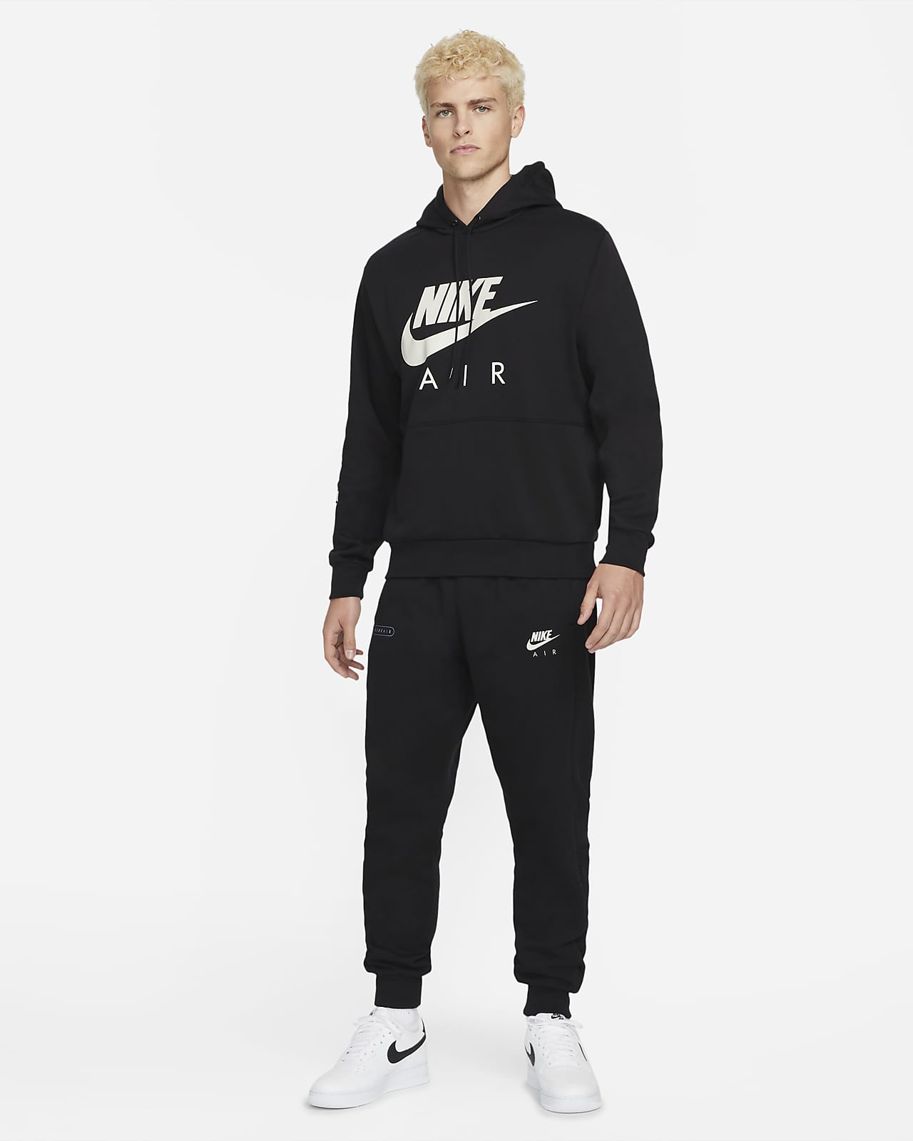 Nike Air Men's Brushed-Back Fleece Pullover Hoodie. Nike CA
