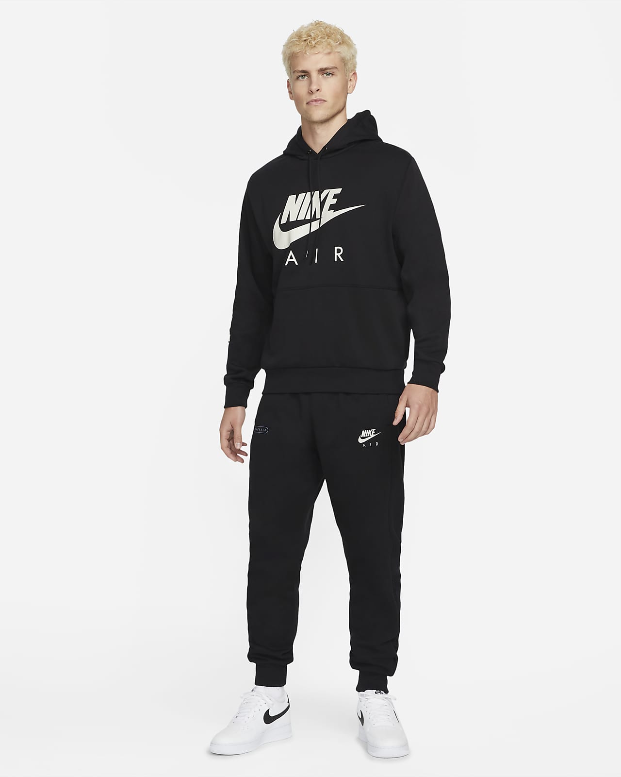 Nike Air Hoodie van geborstelde fleece voor heren. Nike NL