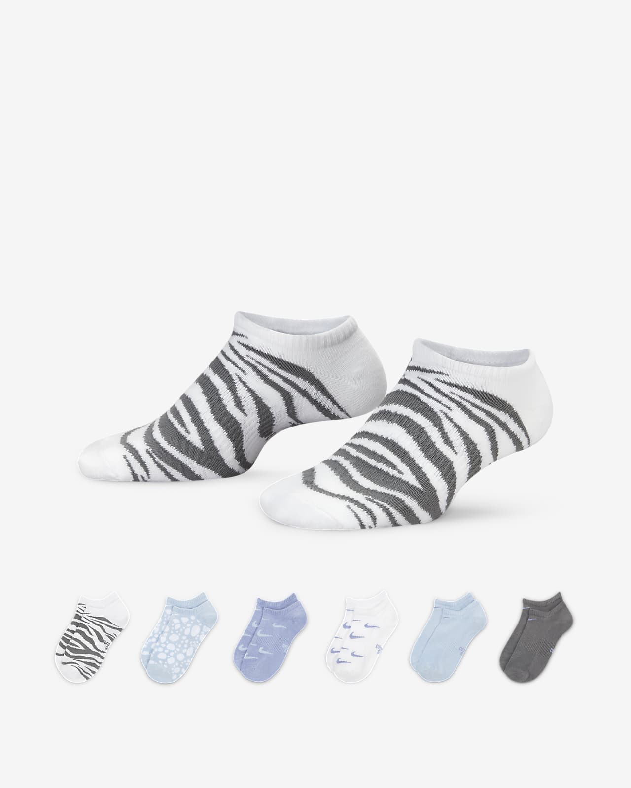 Nike Everyday leichte No-Show-Socken für ältere Kinder (6 Paar)