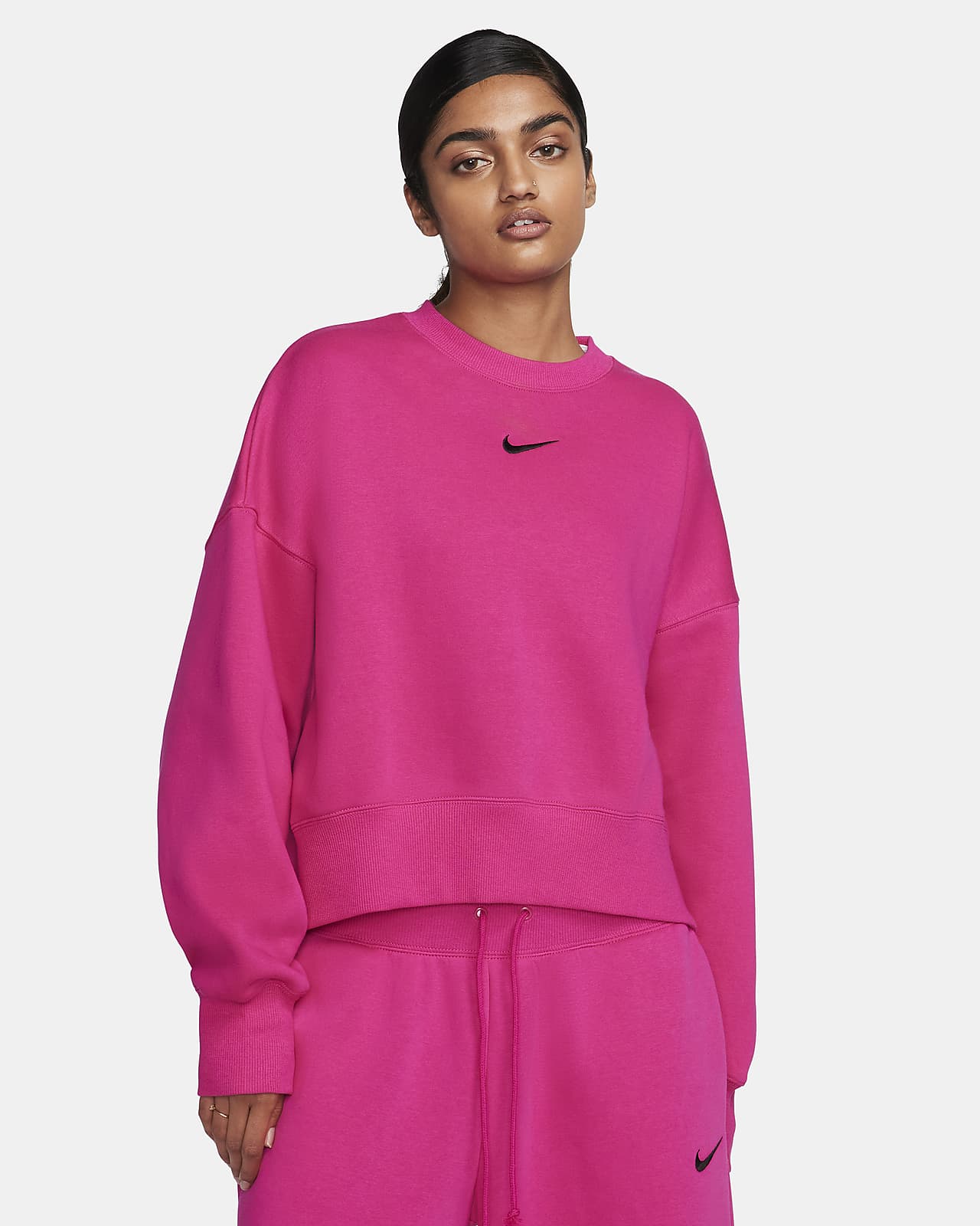 Sweat ultra-oversize à col ras-du-cou Nike Sportswear Phoenix Fleece pour  femme. Nike LU