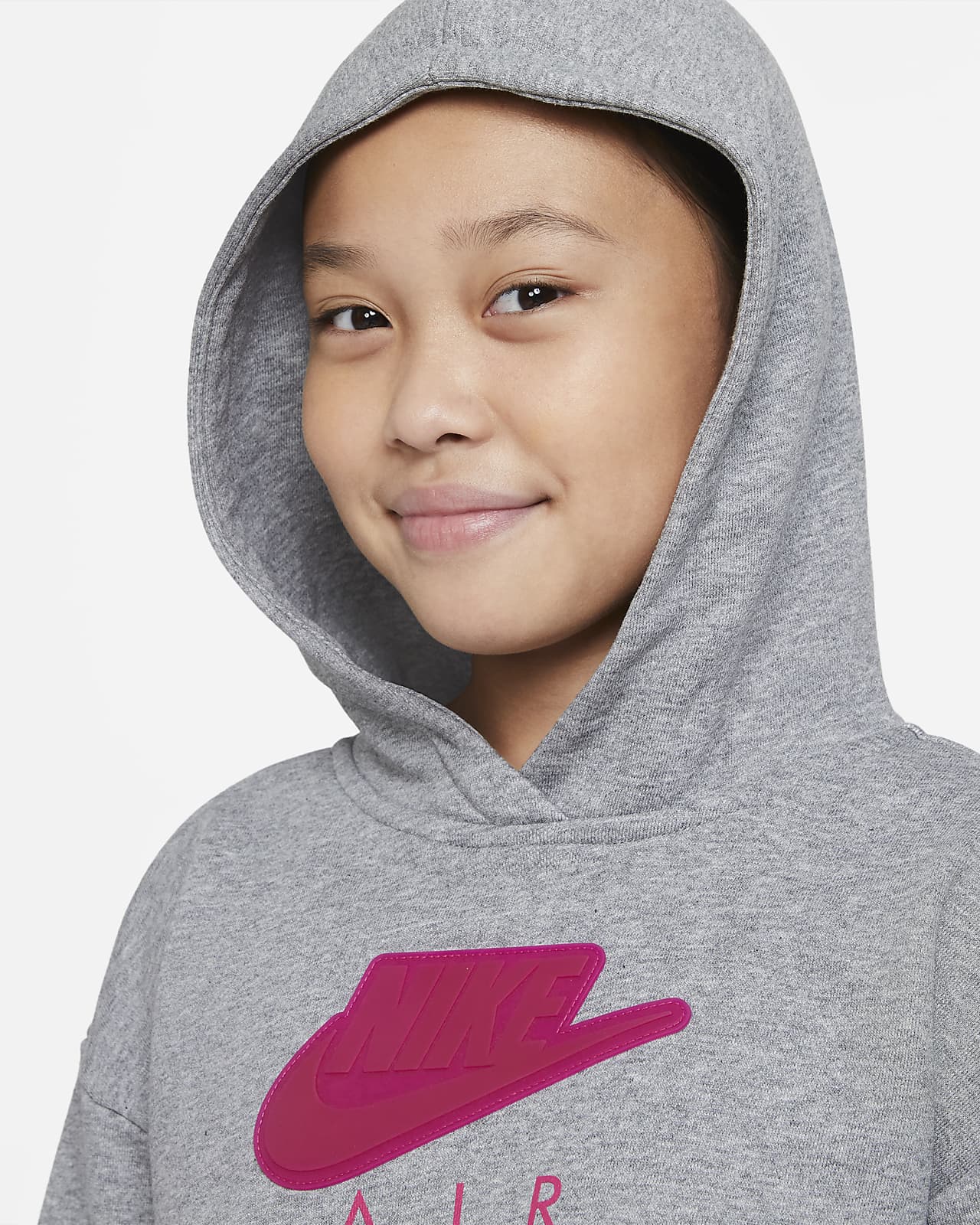 Nike公式 ナイキ エア ジュニア ガールズ クロップド フレンチ テリー パーカー オンラインストア 通販サイト