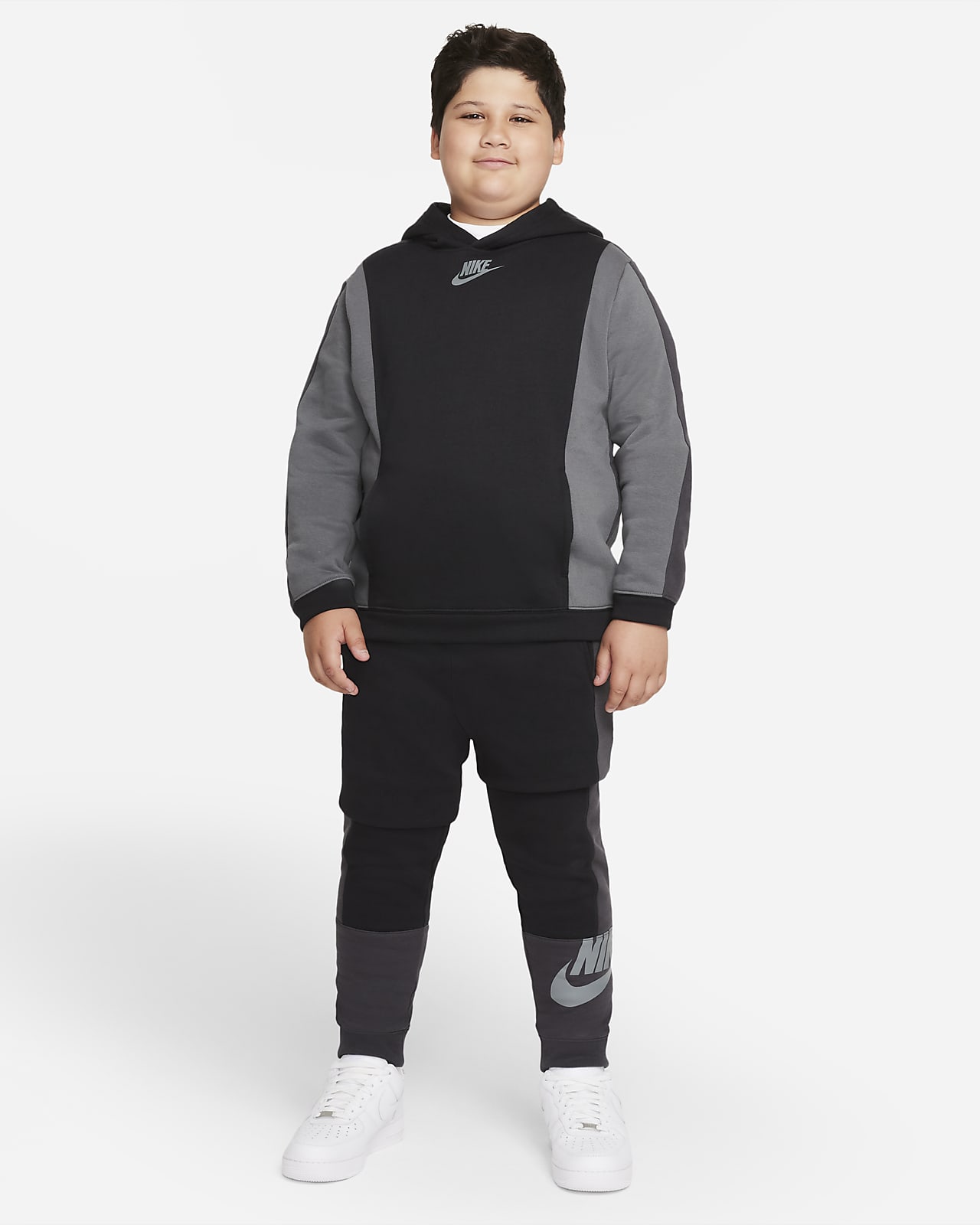 Sudadera con gorro sin cierre niños talla grande (talla extendida) Nike Sportswear Amplify. Nike.com