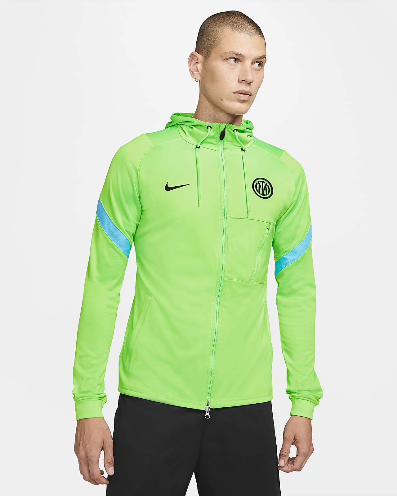 Track jacket da calcio con cappuccio Nike Dri-FIT Inter Strike – Uomo