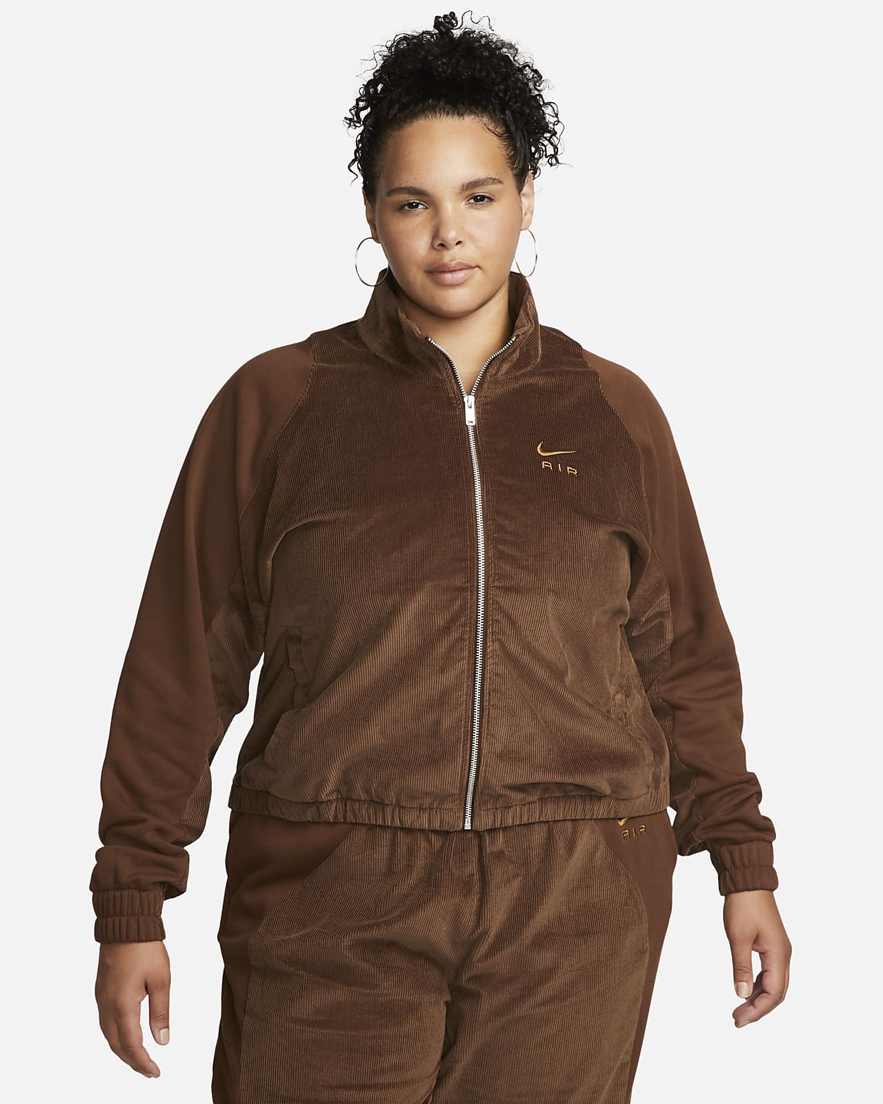 Nike Air Women's Corduroy Fleece FullZip Jacket (Plus Size). Nike AT