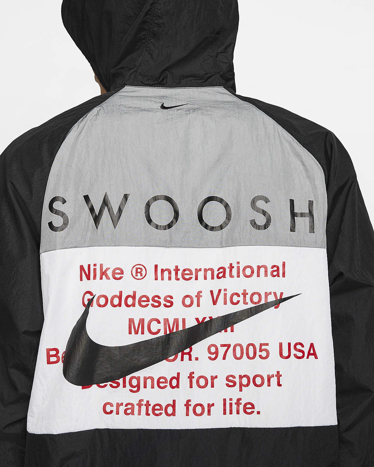 Nike Sportswear Swoosh Men's Woven Hooded Jacket. Nike NO Nike Sportswear Swoosh Men's Woven Hooded Jacket. Nike NO