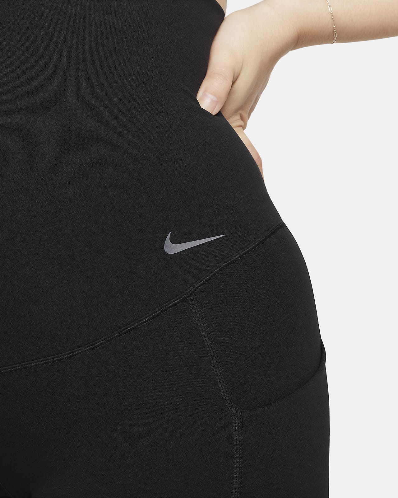 Nike Zenvy (M) Women's Gentle-Support High-Waisted 8 Biker Shorts with  Pockets (Maternity)