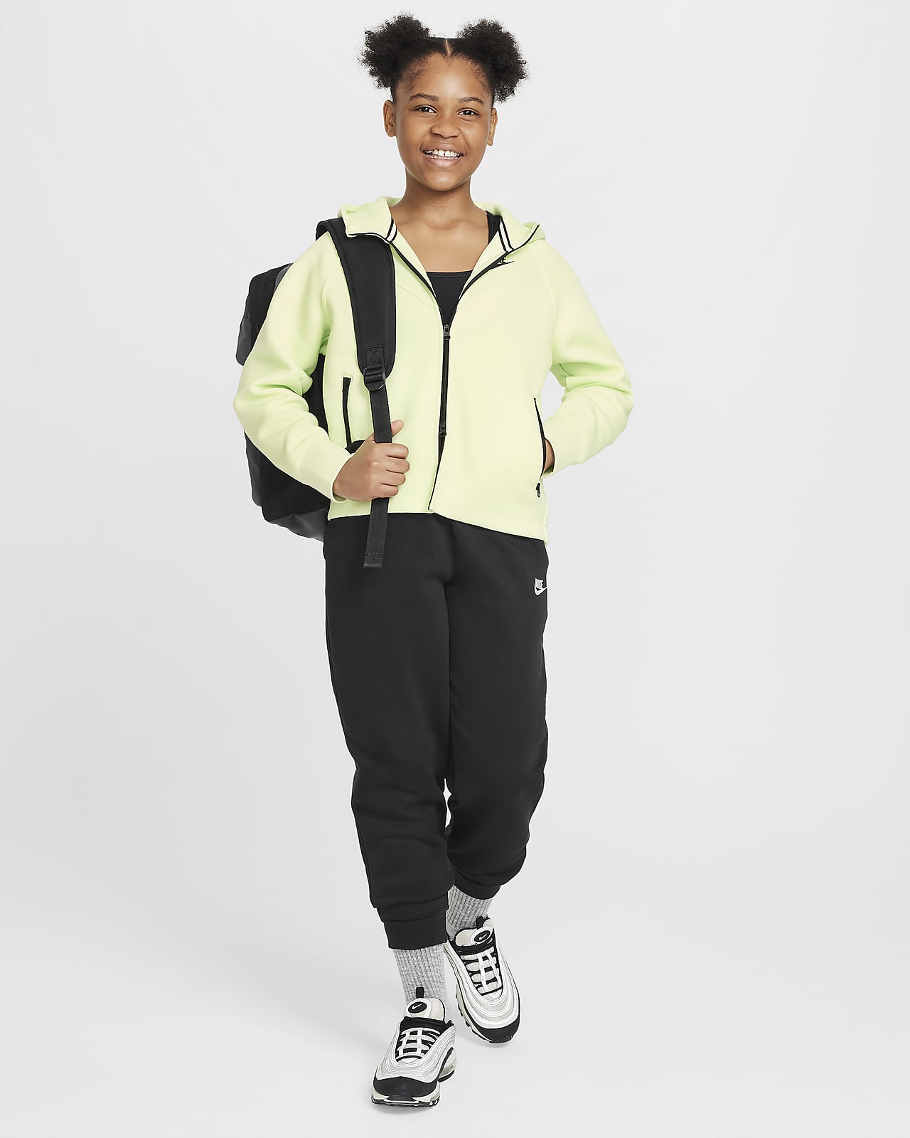 Nike Sportswear Tech Fleece Big Kids' (Girls') Full-Zip Hoodie 