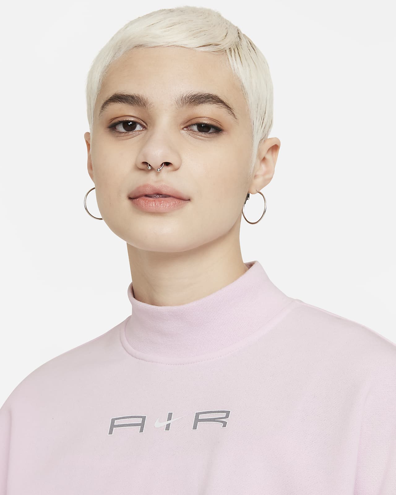 Nike Air Sudadera de tejido Fleece de cuello alto - Mujer. Nike ES