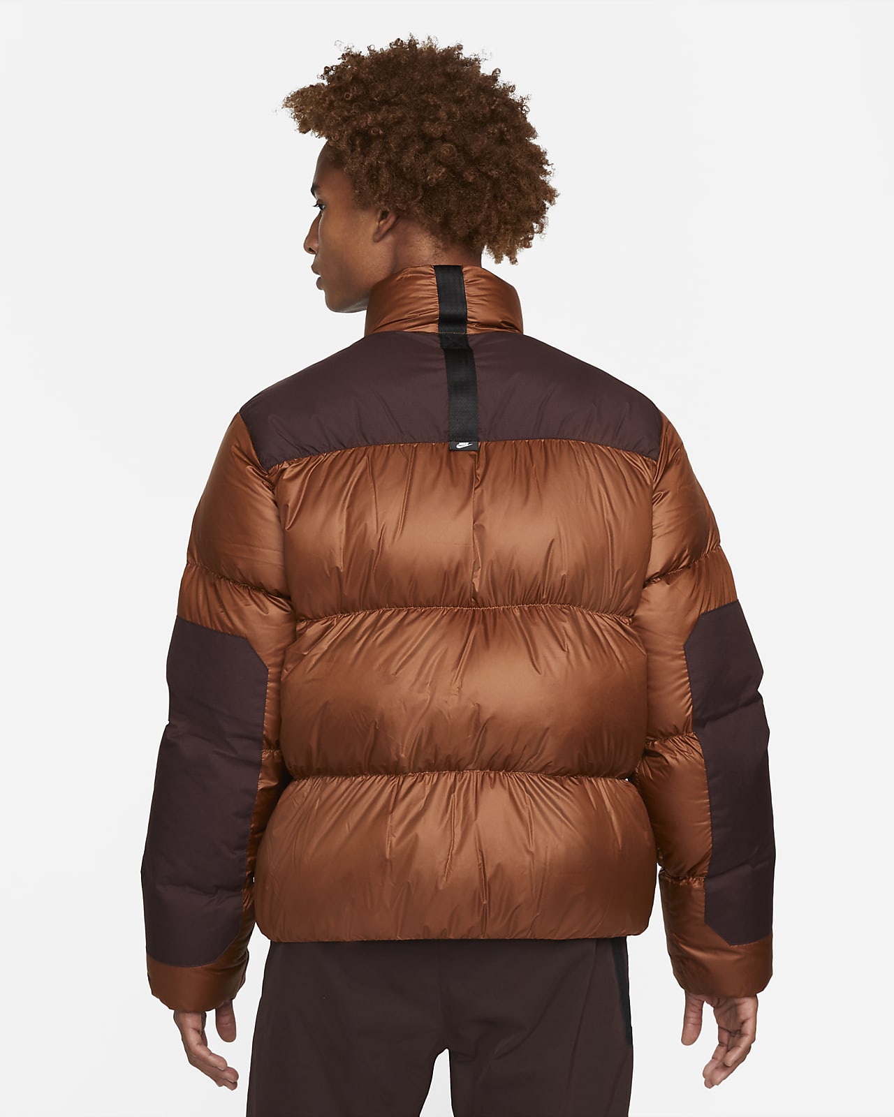 nike puffer jacket tan