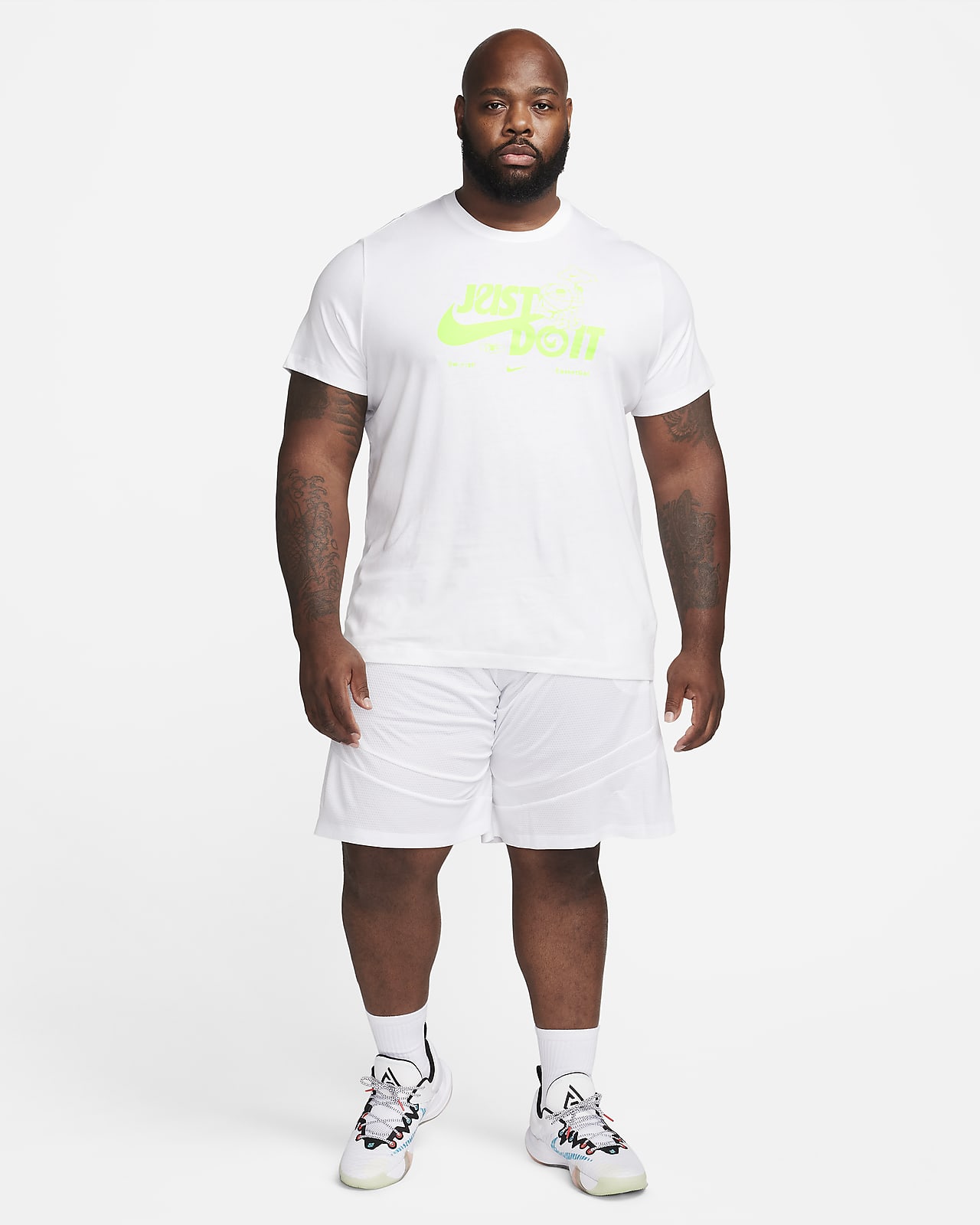 Nike Archaeo Swoosh Pack Graphic All Over Print T-shirt in White
