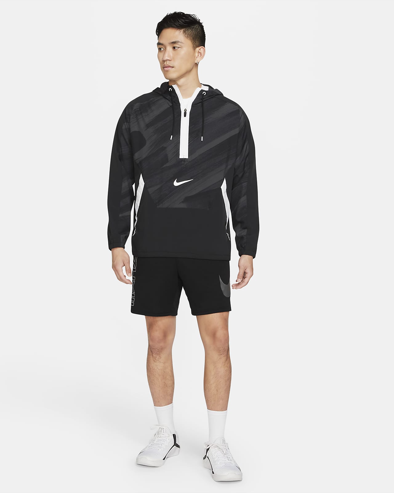 Nike DriFIT Sport Clash Men's Woven 1/2Zip Training Hoodie. Nike JP