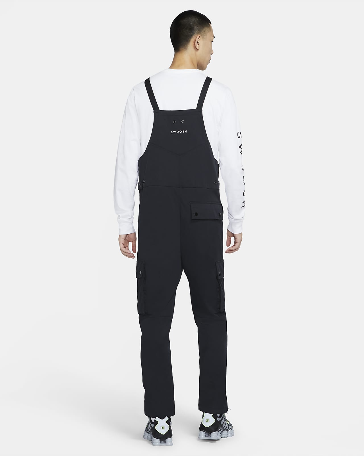 nike black utility overalls