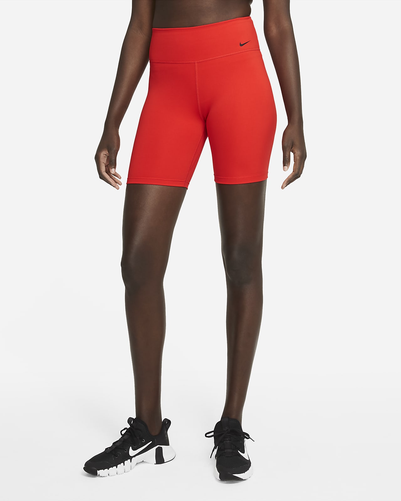 Pantalones cortos deportivos de cintura alta para mujer,shorts ajustados de malla roja pa #J-green 