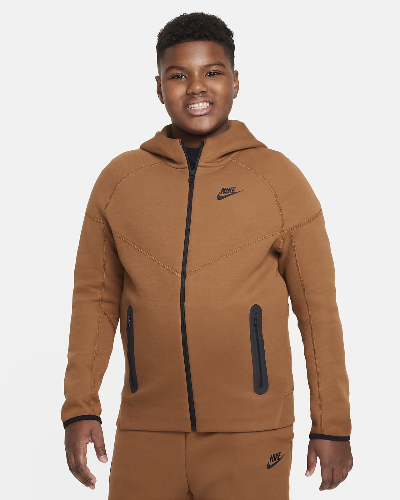 Nike Sportswear Tech Fleece Big Kids' (Boys') Full-Zip Hoodie (Extended Size)