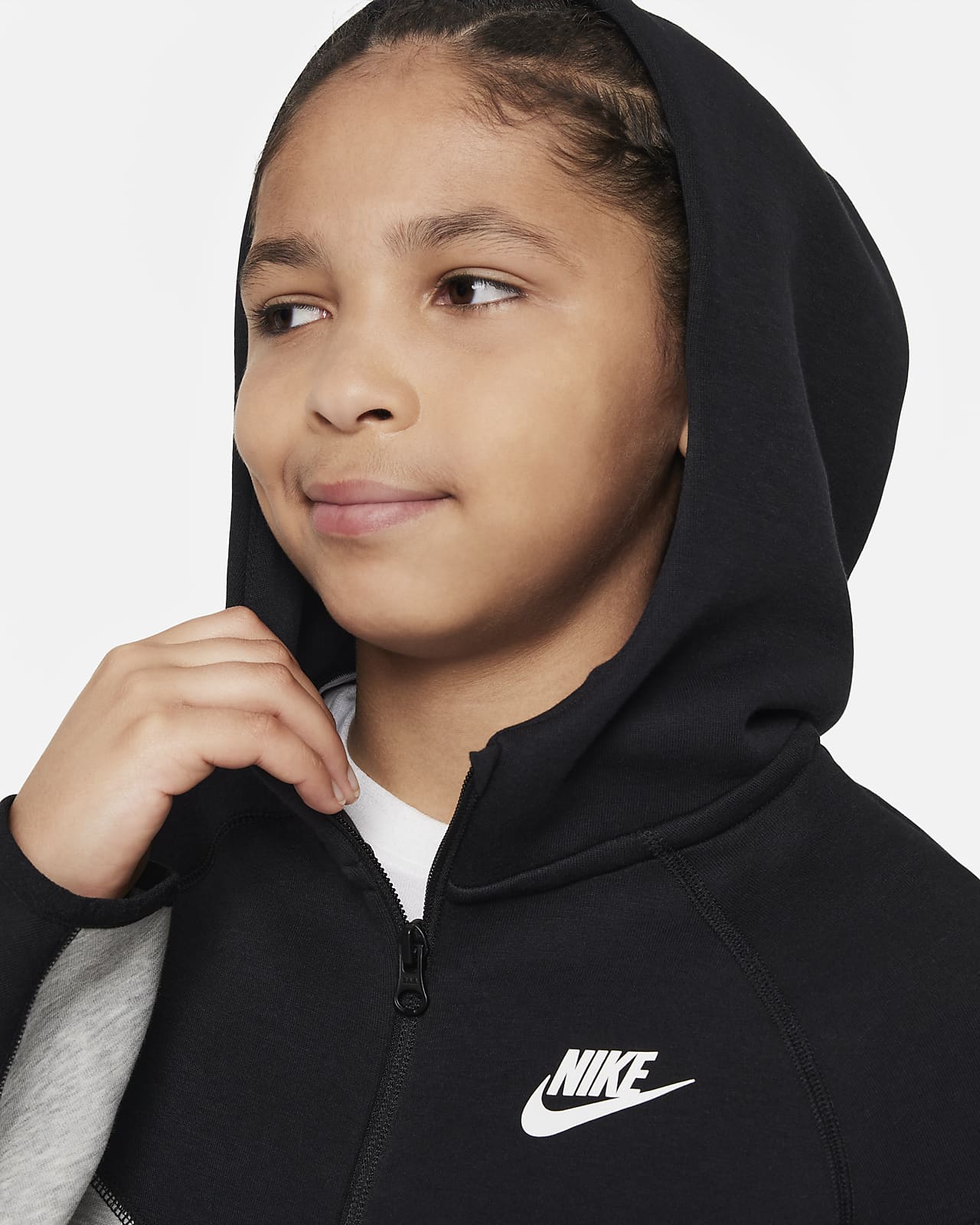 Nike tech poly hot sale full zip hoodie junior