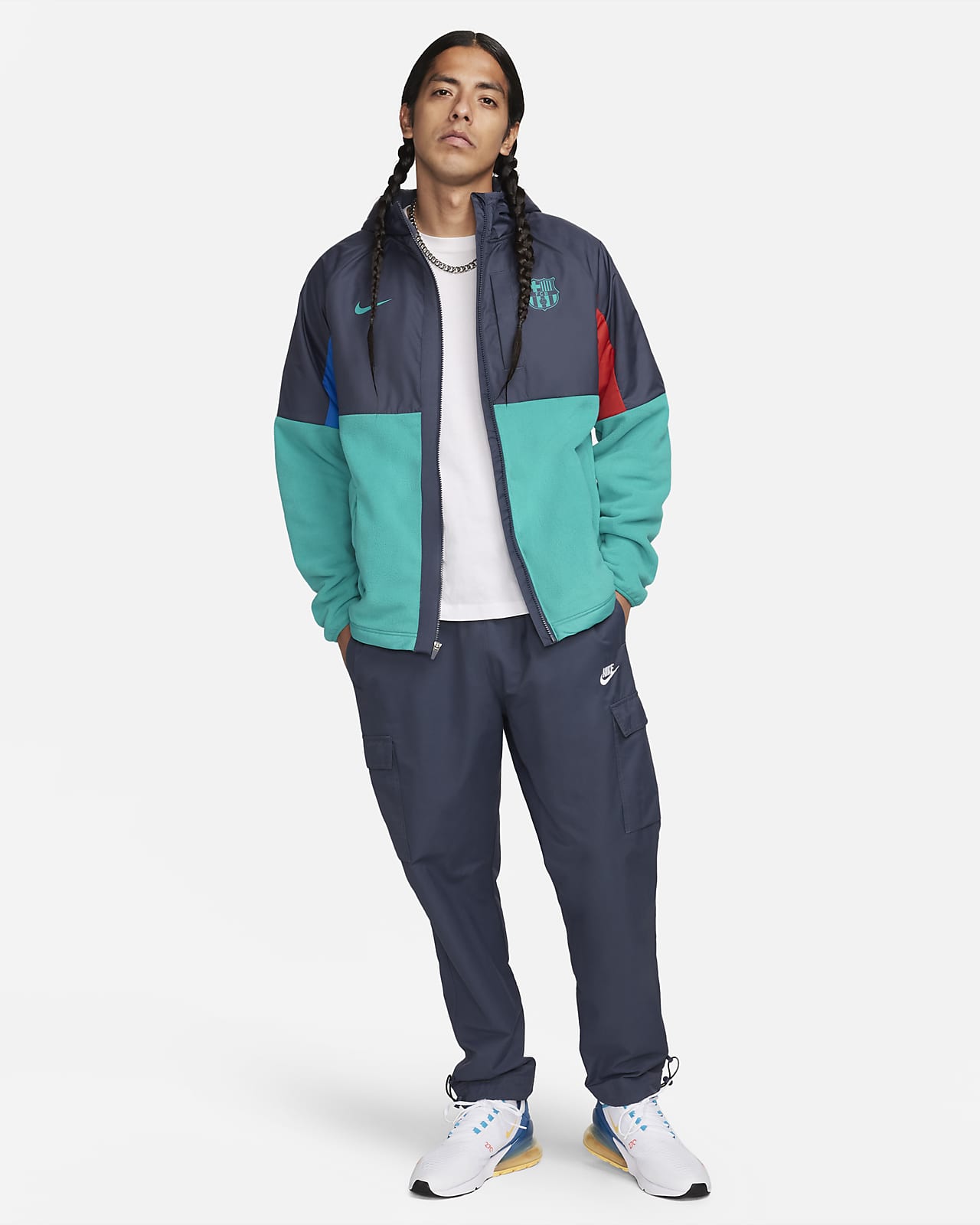  Nike 2022-2023 Barcelona AWF Jacket (Blue-Red