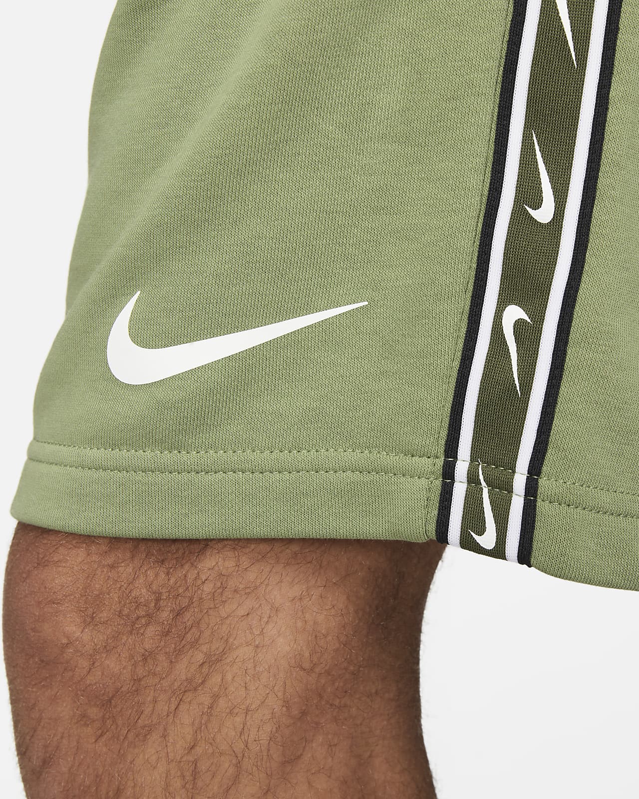 nike green fleece shorts