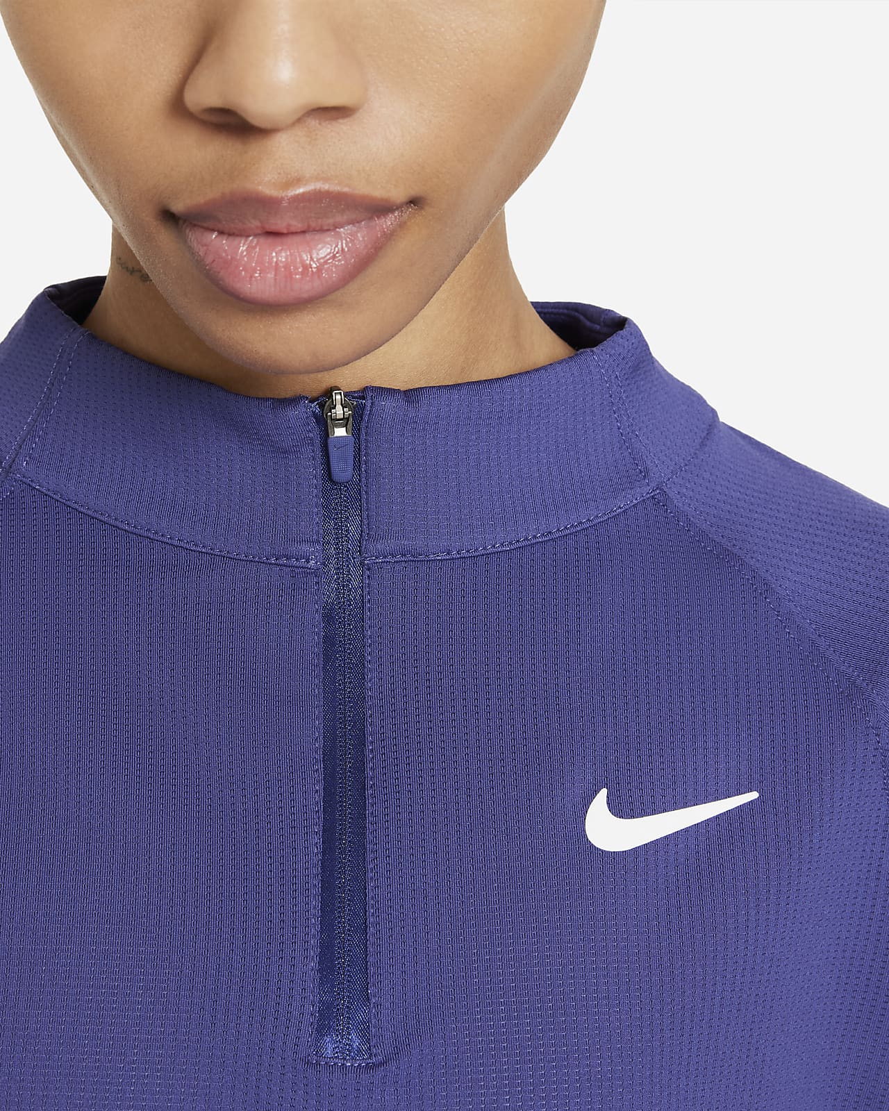 Nikecourt Dri Fit Victory Women S Long Sleeve 1 2 Zip Tennis Top Nike Ie