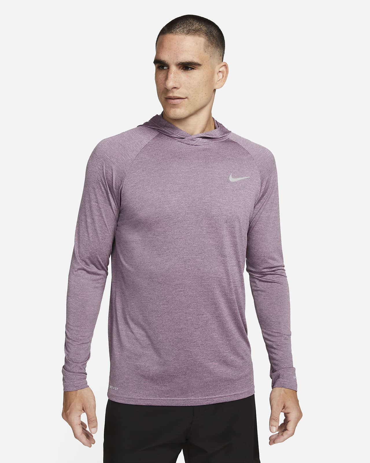 Nike Men's Long-Sleeve Hooded Hydroguard Swim Shirt.