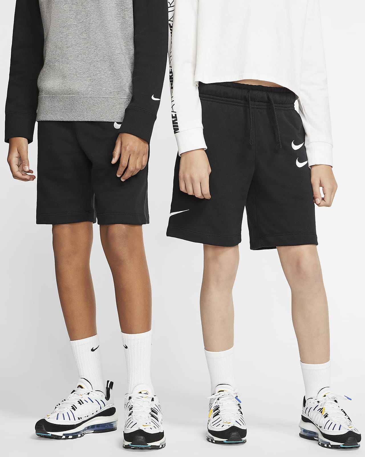 nike men's sportswear double swoosh french terry shorts