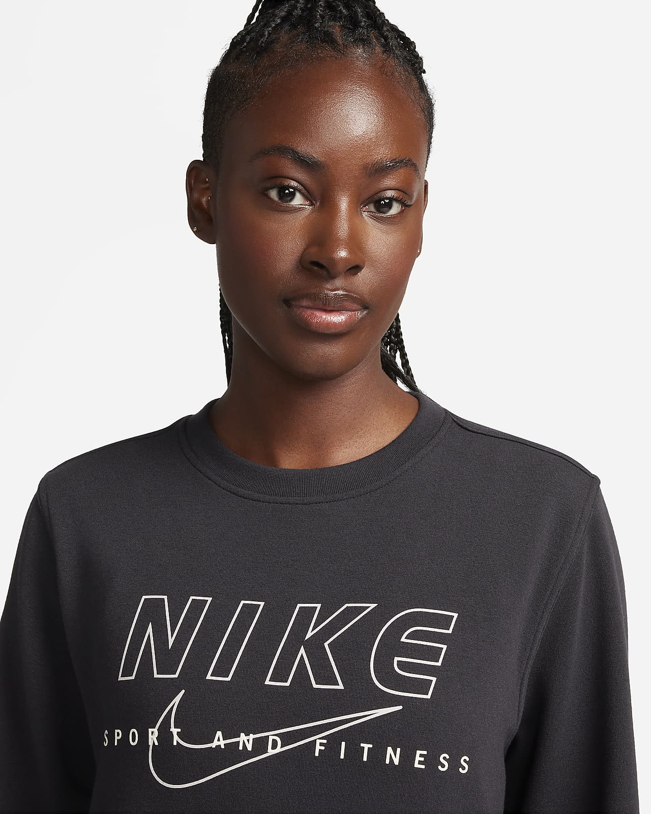 Nike Dri-FIT One Women's Crew-Neck Graphic Sweatshirt.