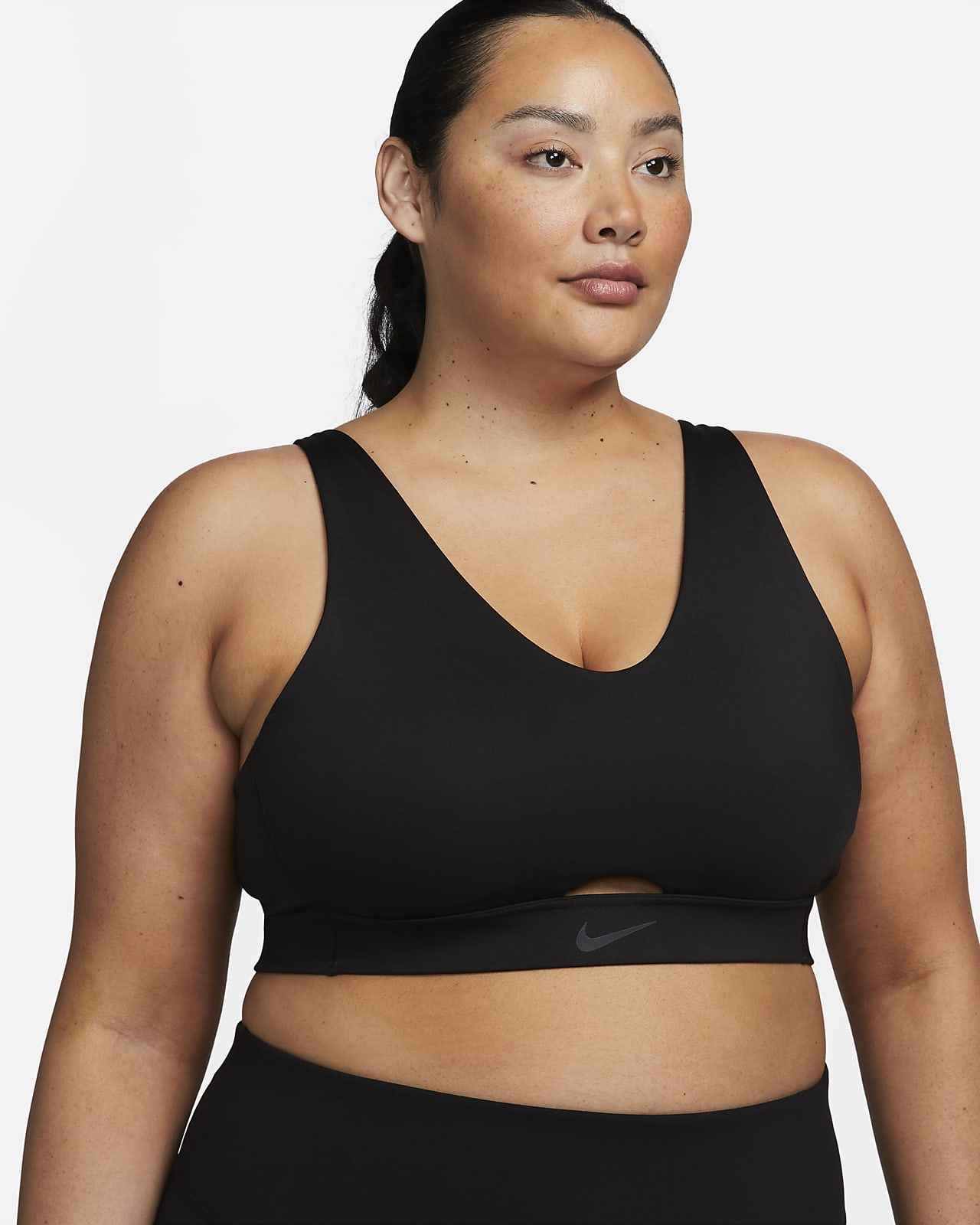 Nike Indy Plunge Cutout Women's Medium-Support Padded Sports Bra (Plus Size).
