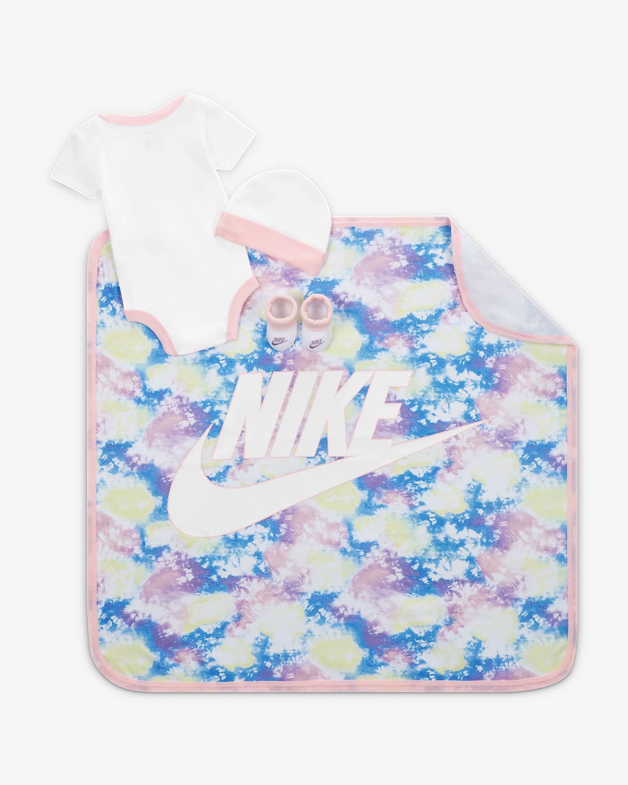 Conjunto de cuatro prendas para bebé de 0 a 6 meses Nike (con manta). Nike .com