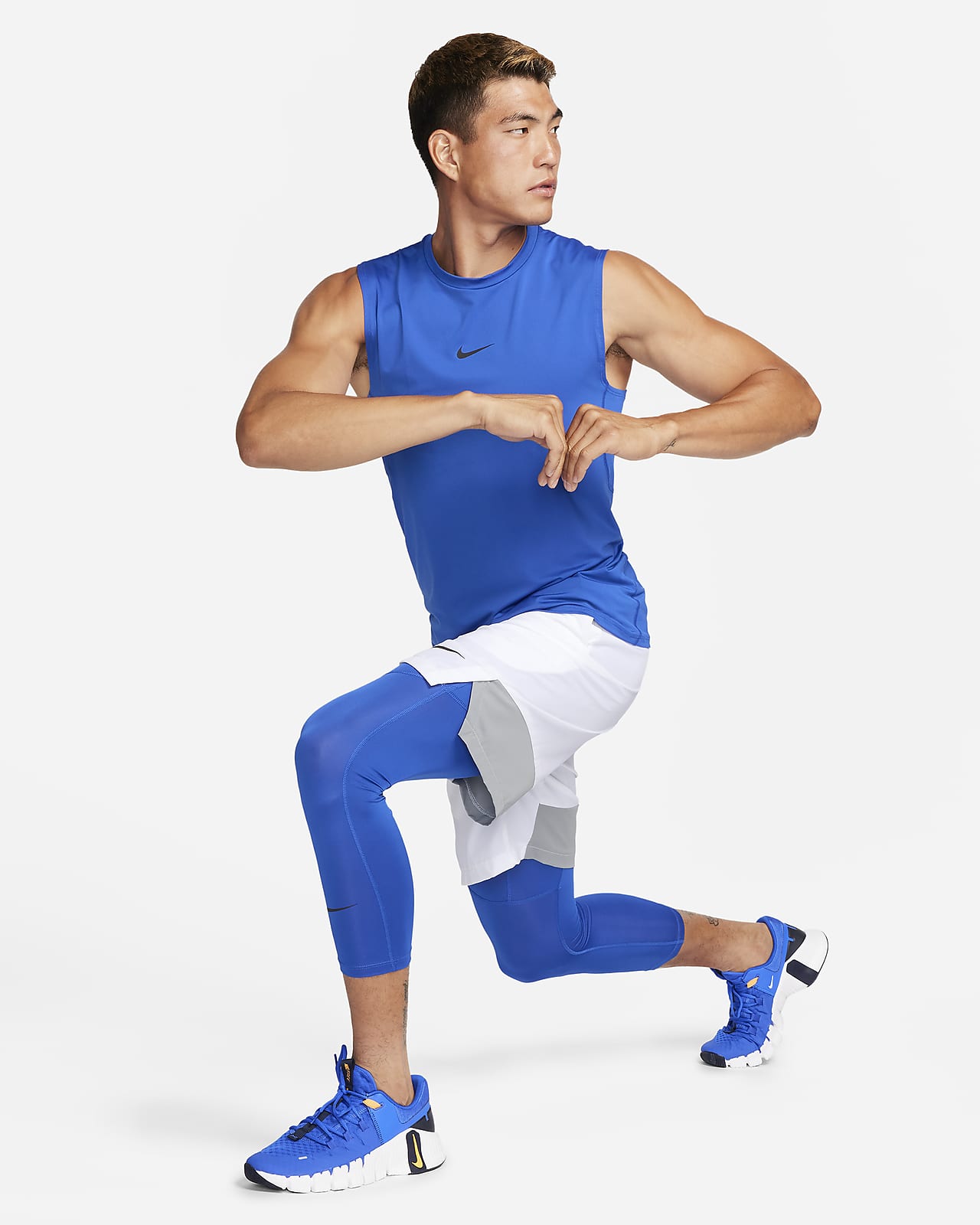 Nike Pro Dri-FIT Fitness Men's Sleeveless T-shirt White FB7914-100