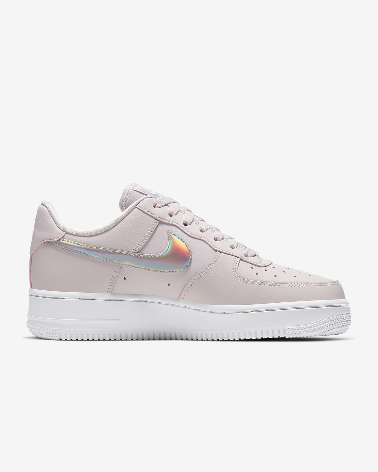 nike air force 1 07 trainers barely rose irridescent white f