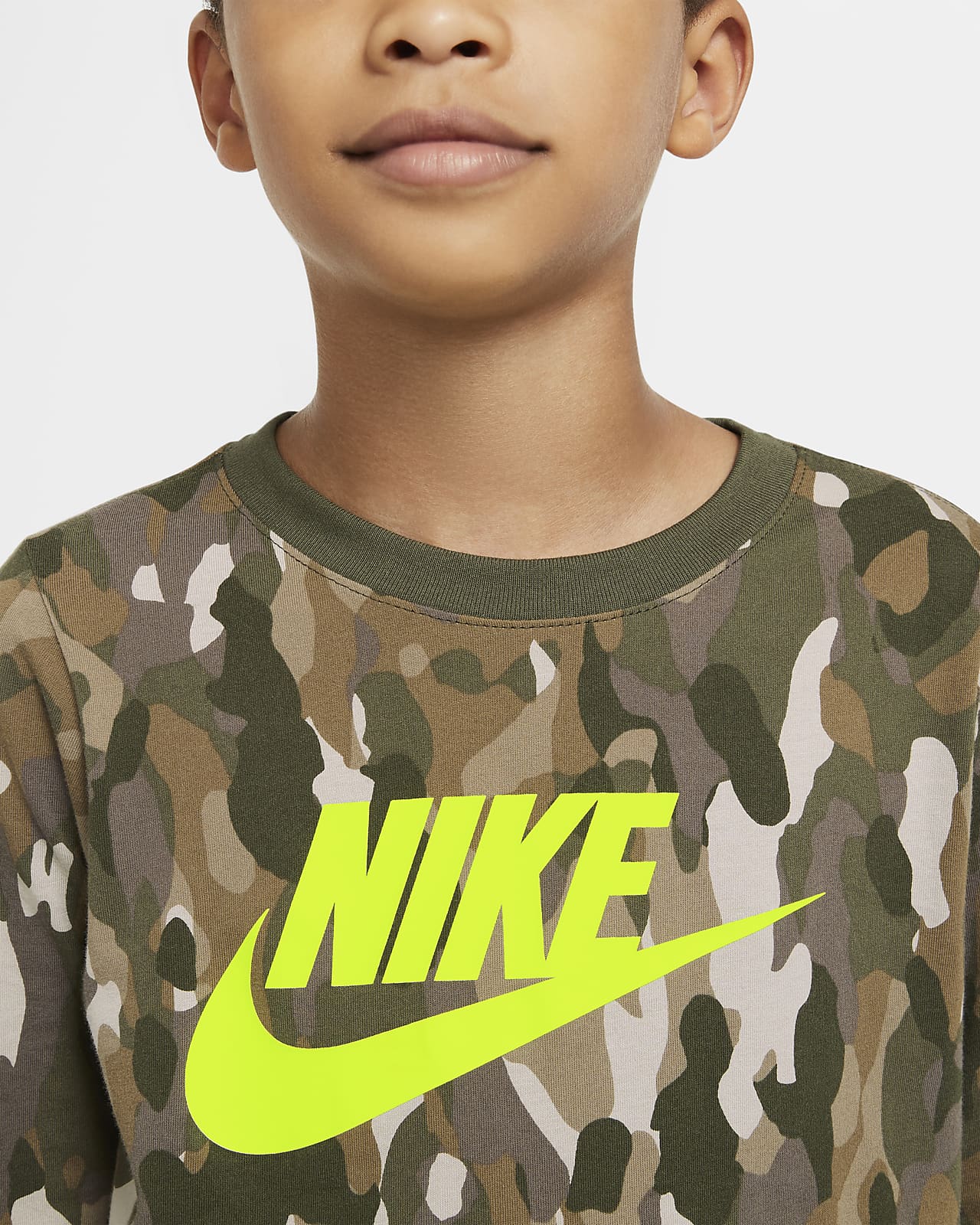 Nike Sportswear langermet T skjorte med trykk til store barn Nike Sportswear langermet T skjorte med trykk til store barn