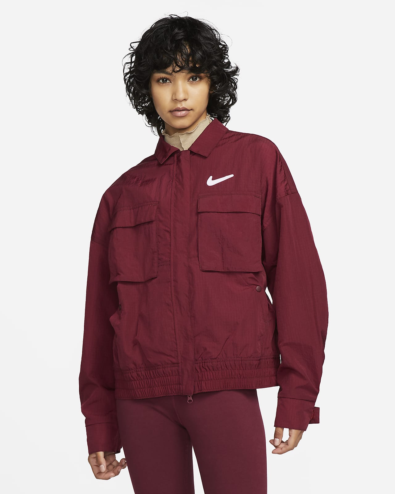 nike woven jacket swoosh