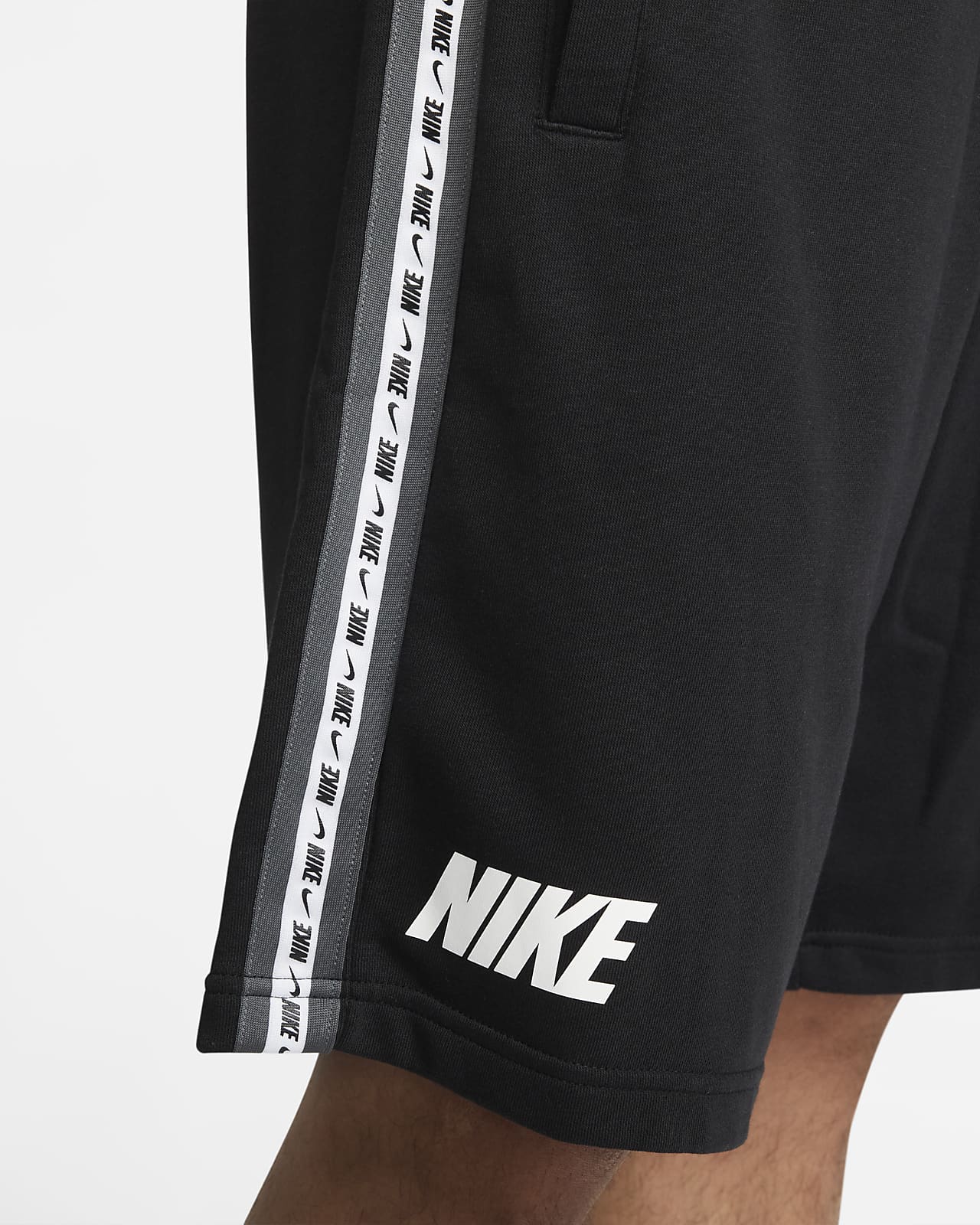 men's nike sportswear repeat tape french terry shorts