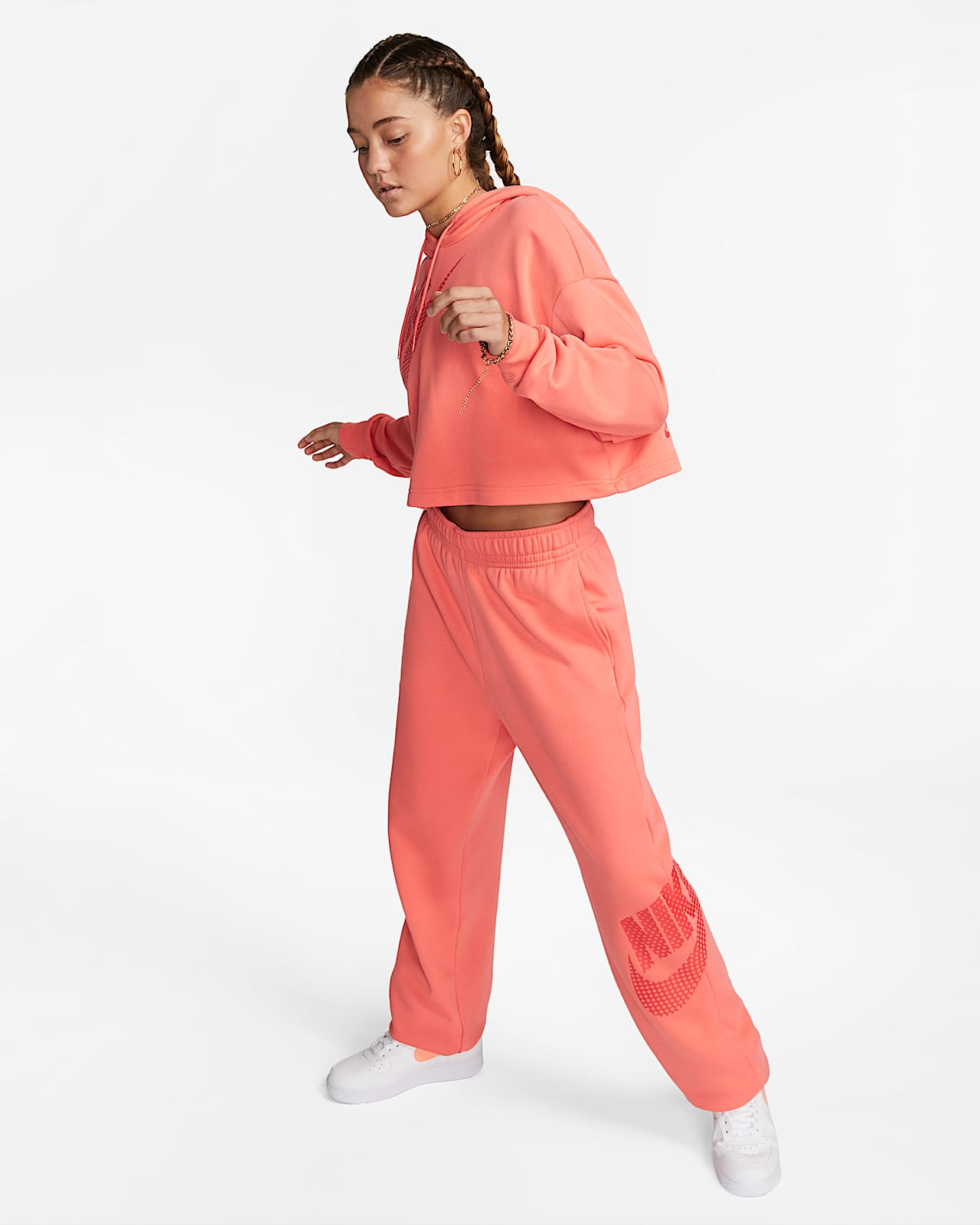 Nike Sportswear Oversized dansbroek van fleece voor dames. Nike BE