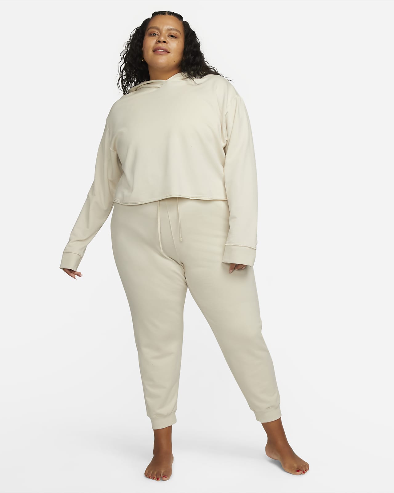 Nike Yoga Luxe Women's Cropped Fleece Hoodie (Plus Size).