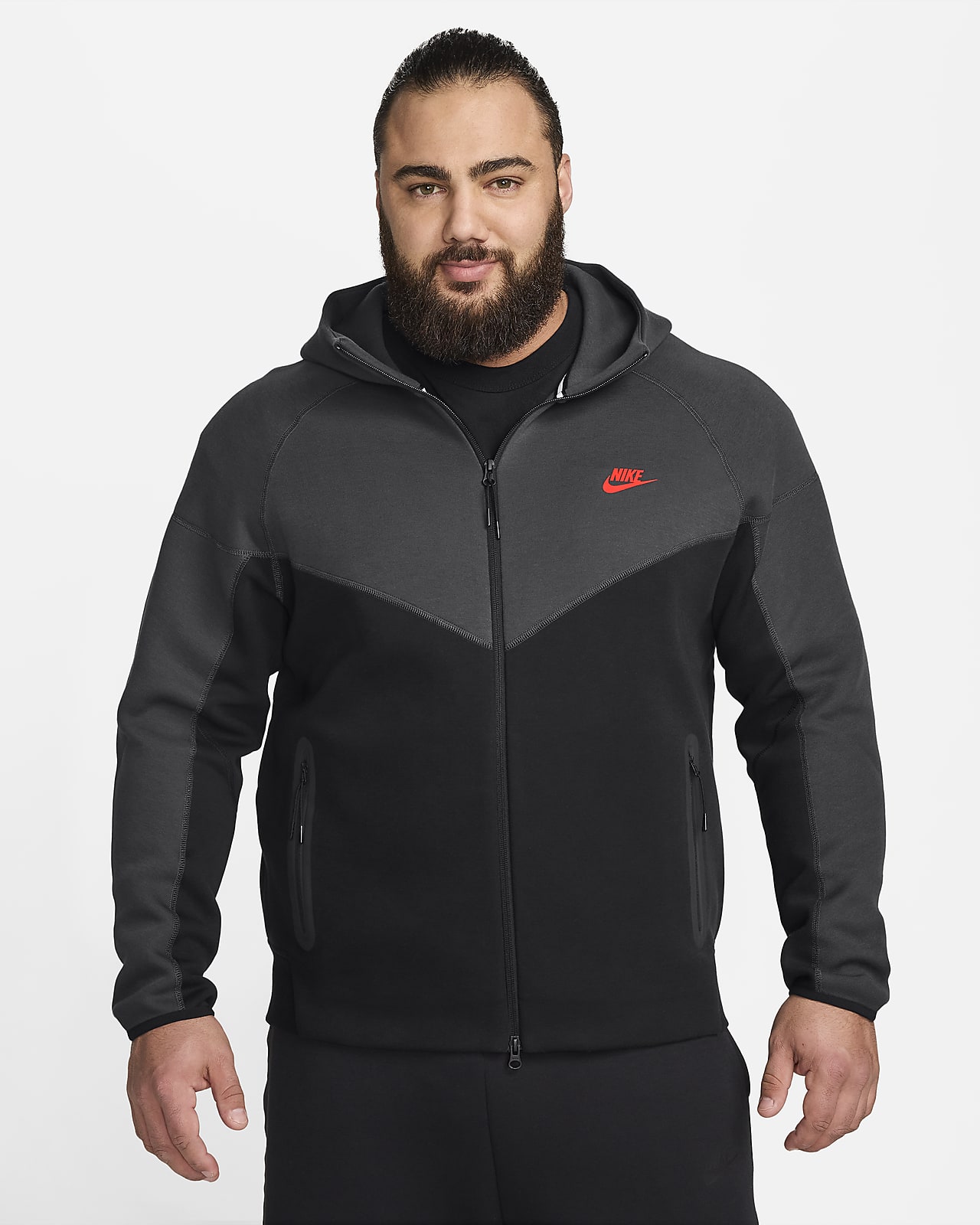 Nike Sportswear Tech Fleece Woven Full-Zip Men's Hoodie Gray