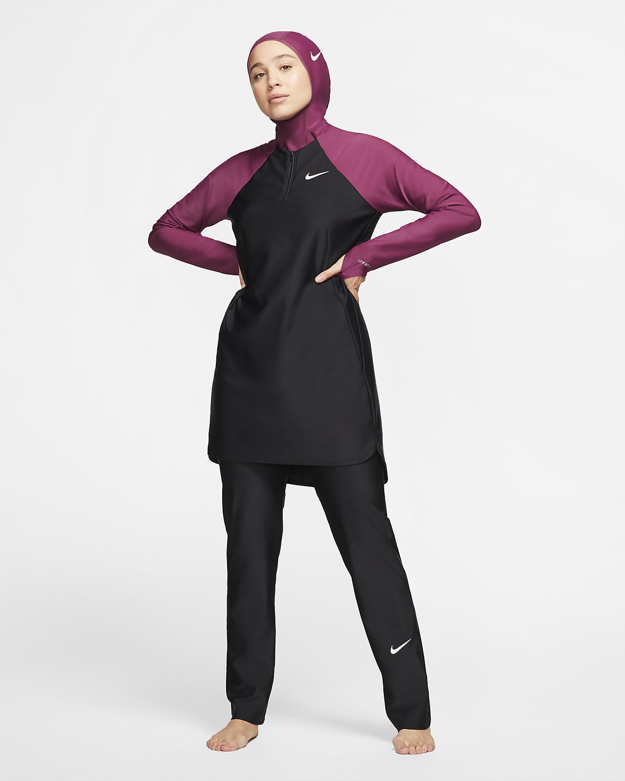Nike Victory Schwimm-Leggings mit geradem Schnitt und voller Abdeckung für  Damen
