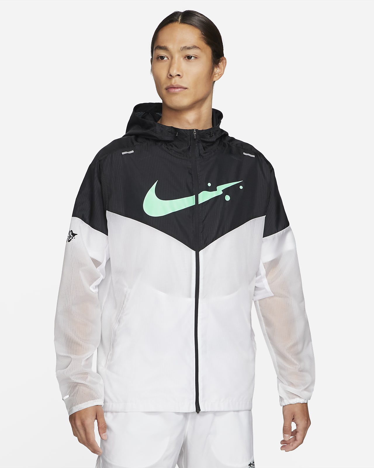 nike windrunner zwart wit