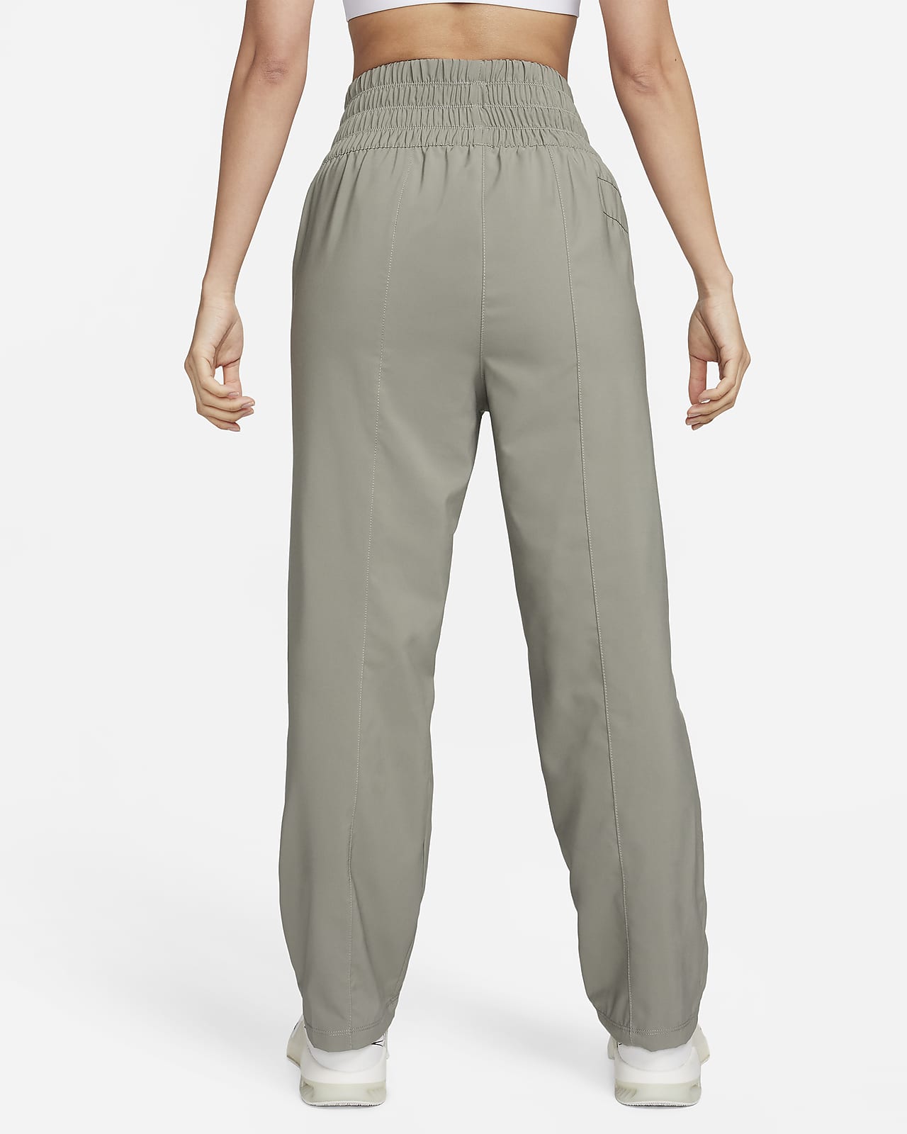 Ladies Trousers Half Elasticated Women Pull Up Pants Formal Office Work  Trousers | eBay