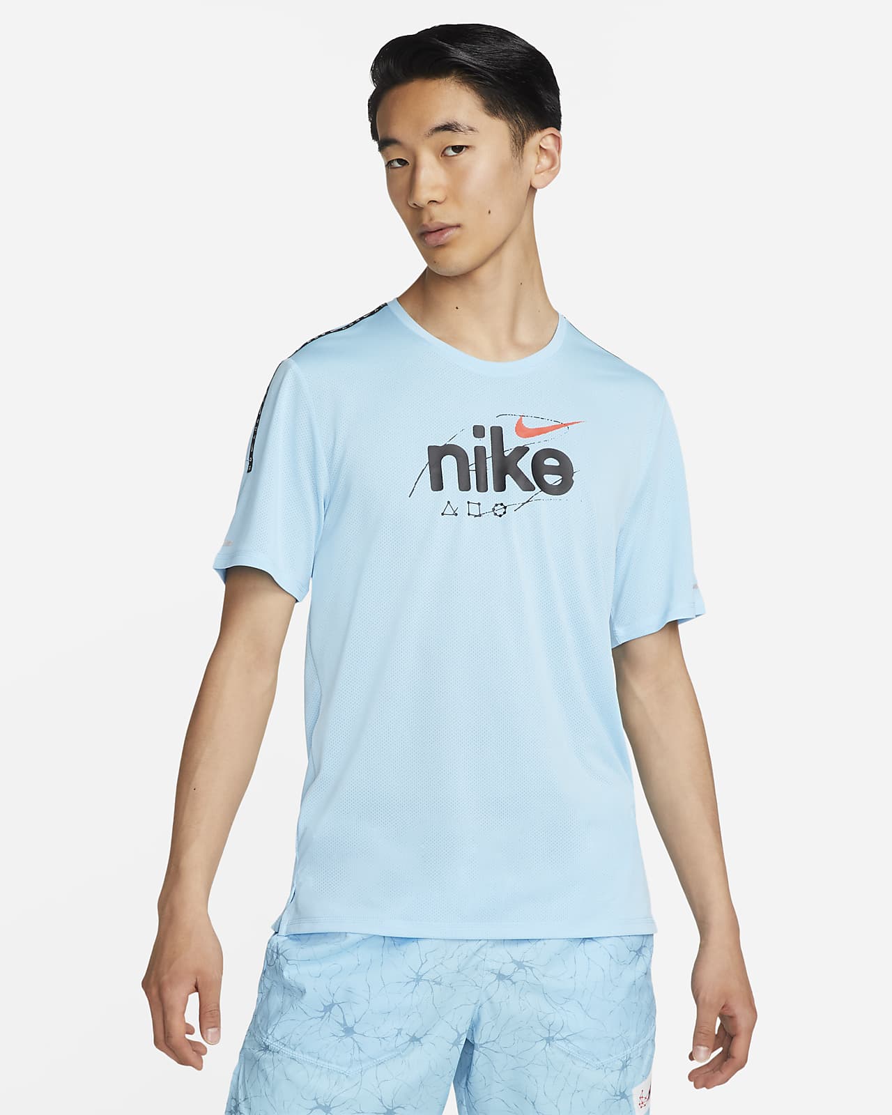 Nike Dri-FIT Miler D.Y.E. Men's Short-Sleeve Running Top