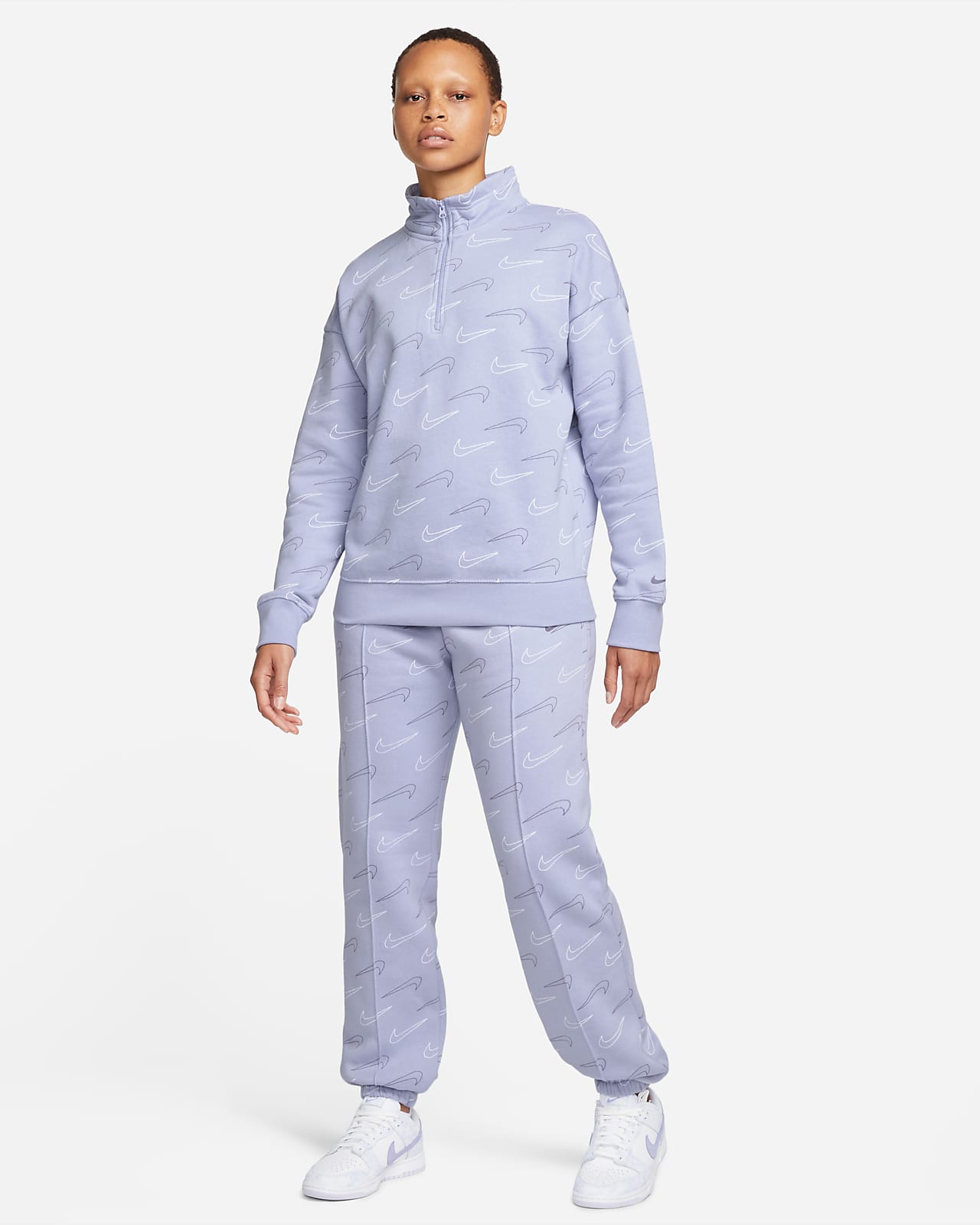 Maglia in fleece metallizzata con zip a 1/4 Nike Sportswear - Donna. Nike IT
